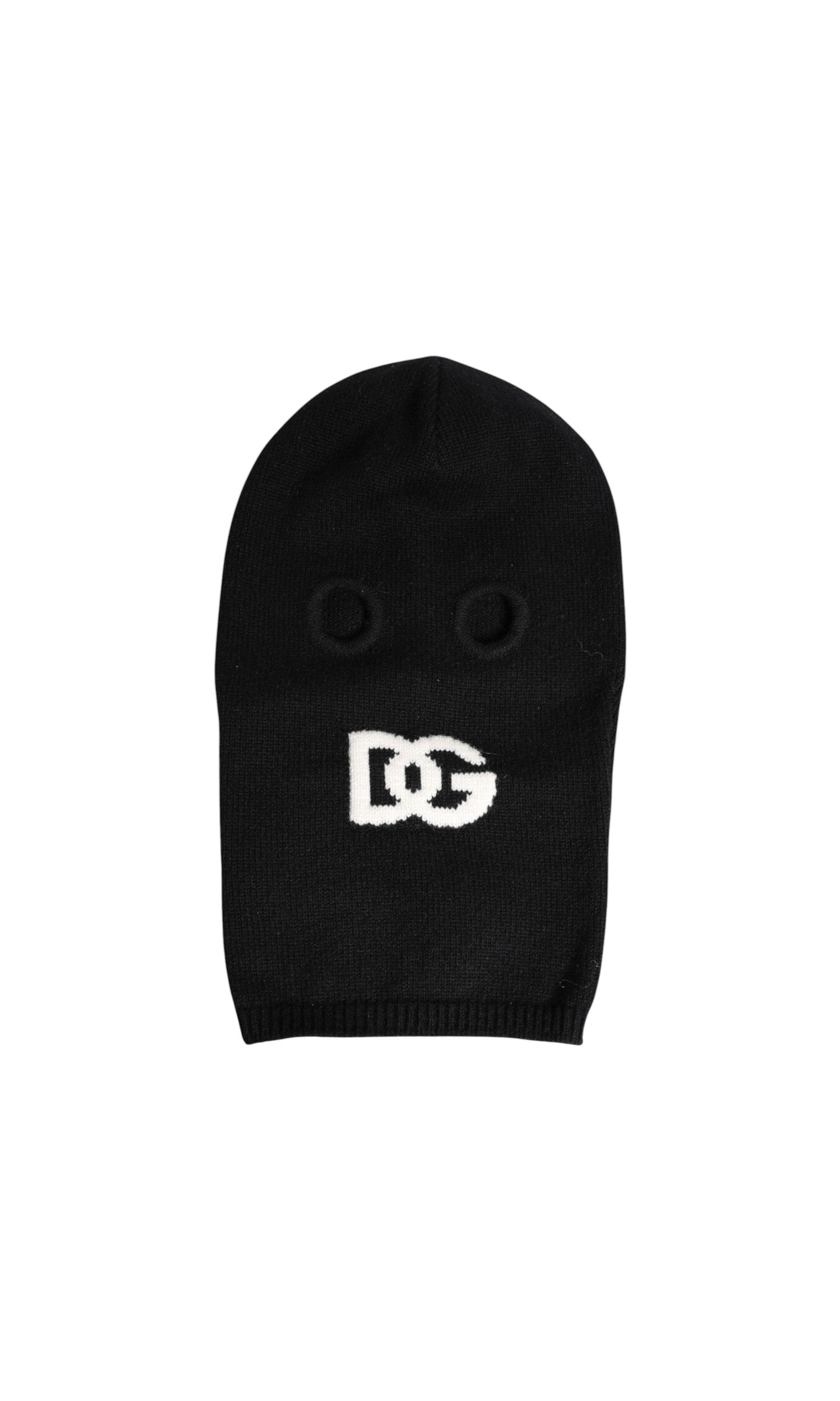 Dolce & Gabbana Black Cashmere Knitted Ski Mask Balaclava Hat Glam Steals