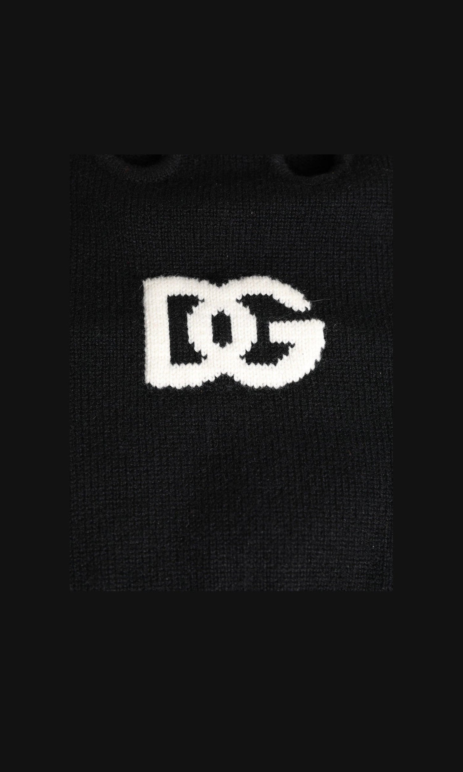 Dolce & Gabbana Black Cashmere Knitted Ski Mask Balaclava Hat Glam Steals