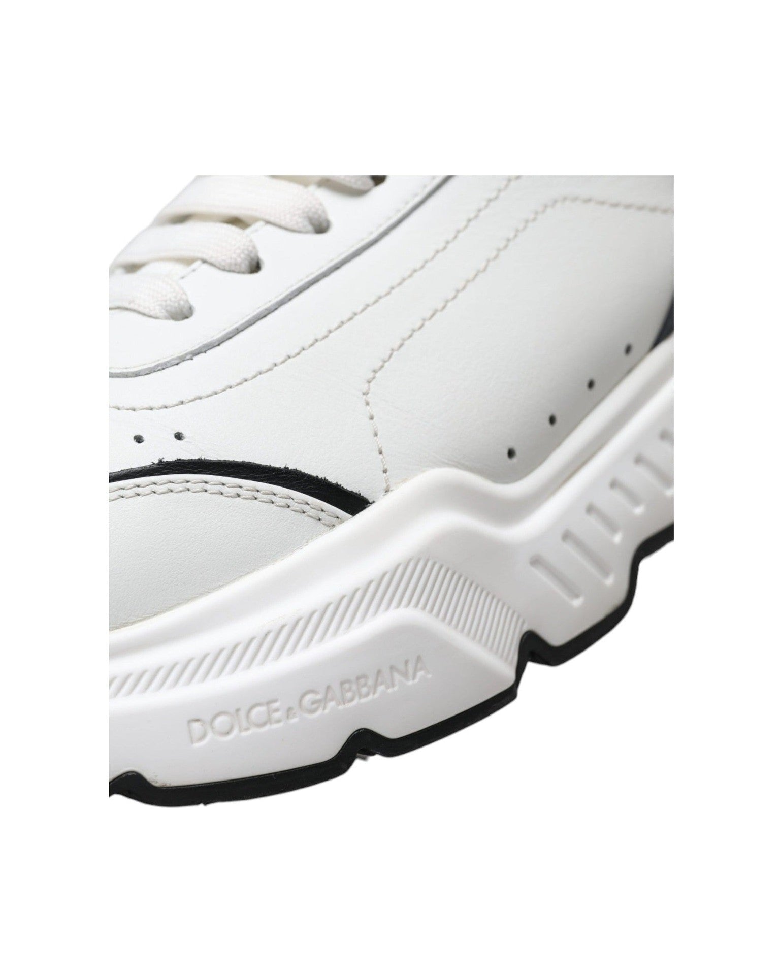 Dolce & Gabbana Chic & Daymaster Leather Black White Sneakers Glam Steals