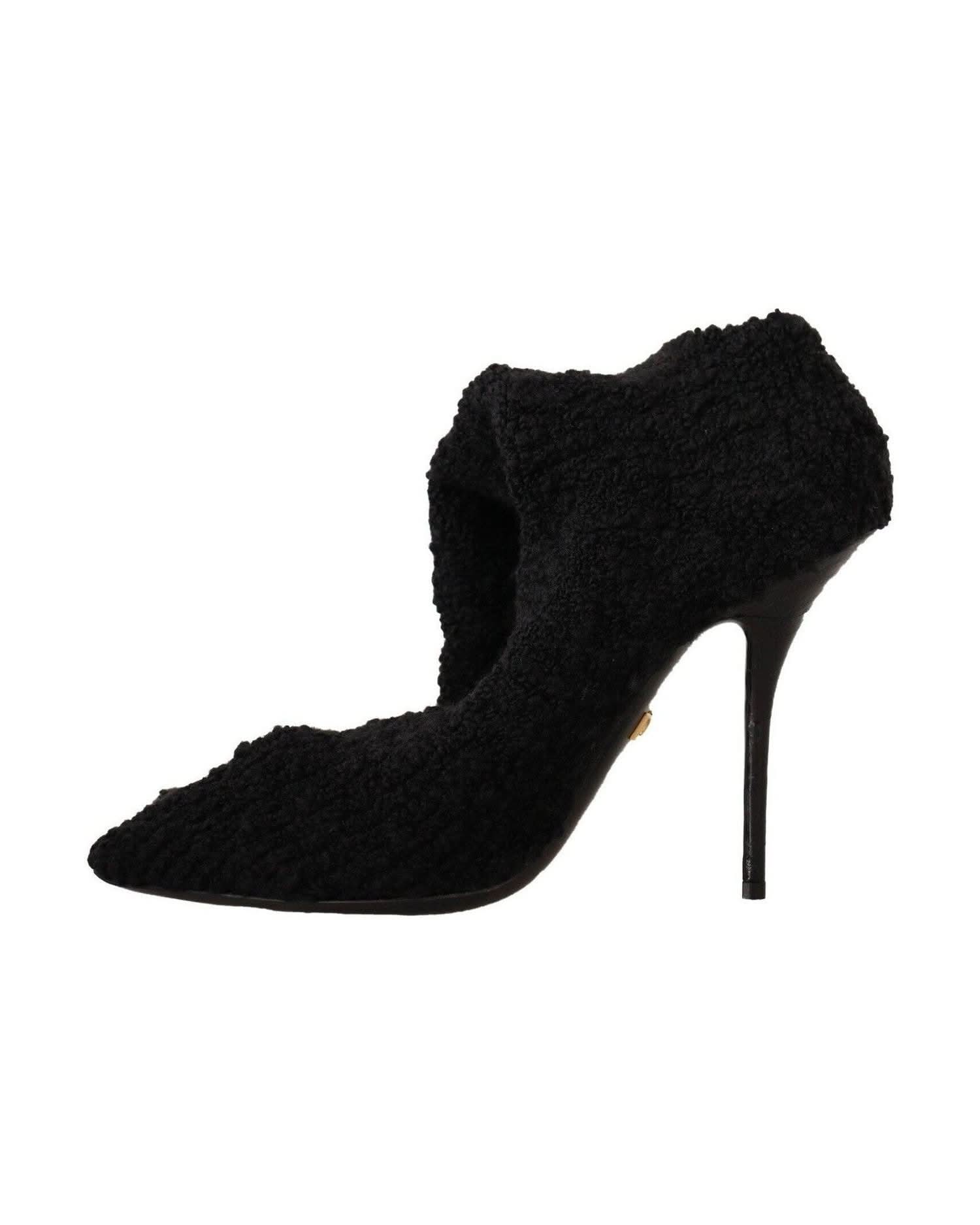 Dolce & Gabbana Black Chic Stretch Sock Boots Boots