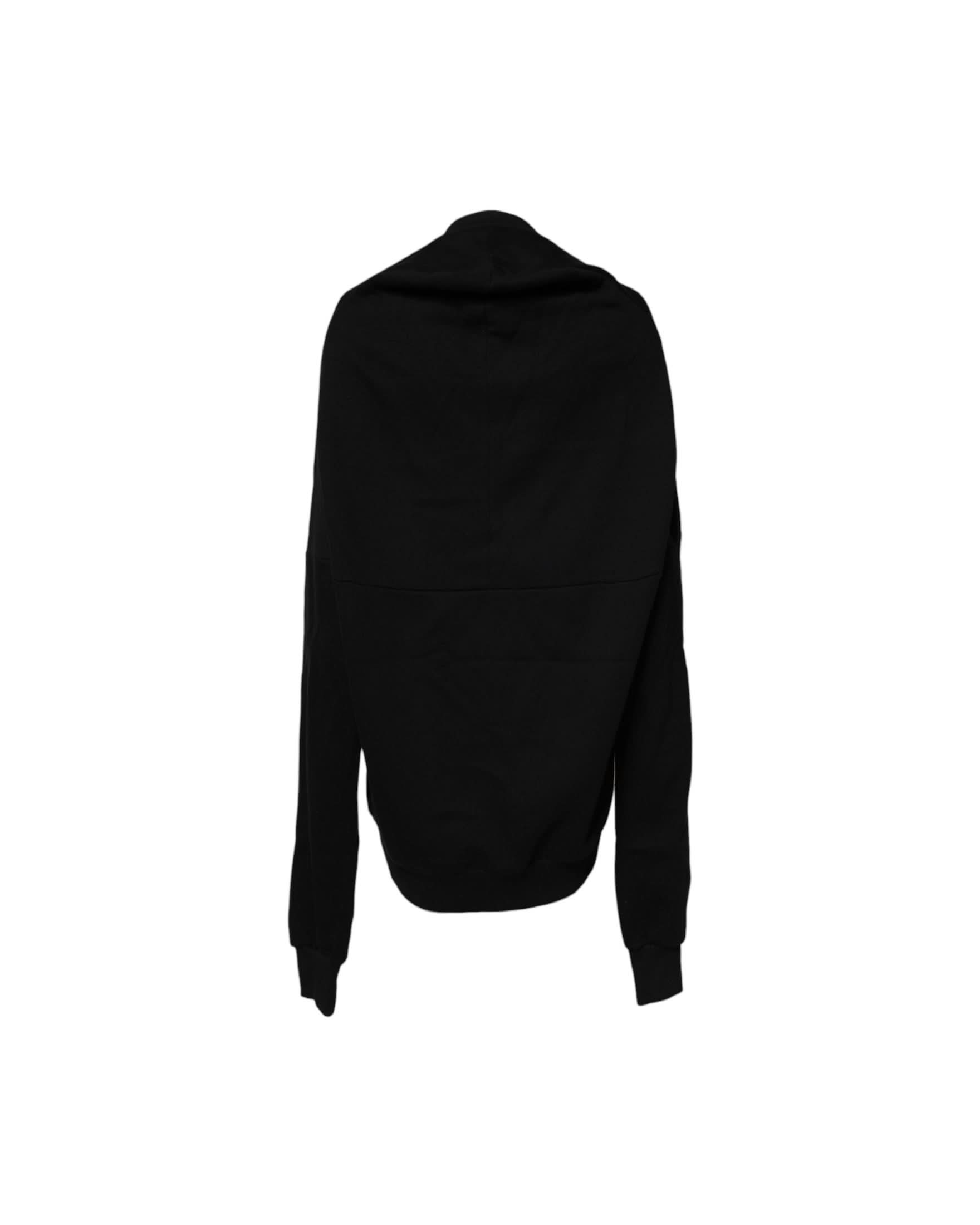 Dolce & Gabbana Black Cotton Crew Neck Sweatshirt Sweater Sweatshirts