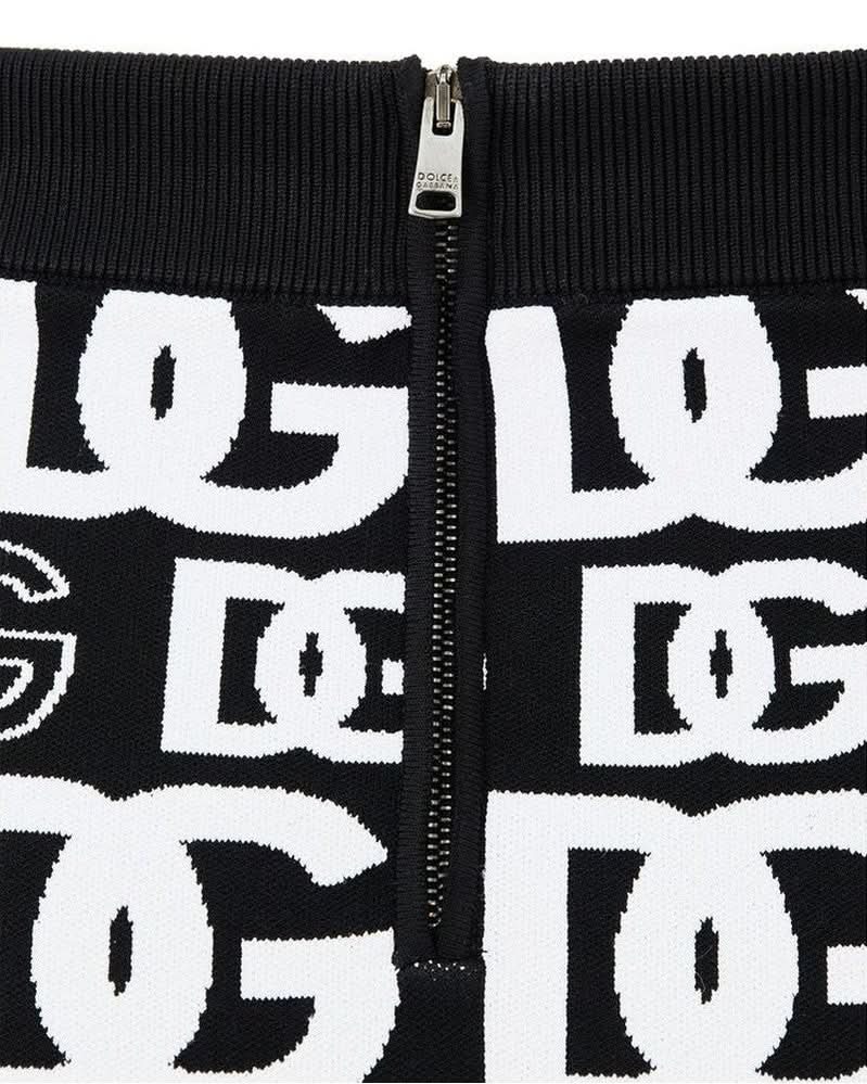 Dolce & Gabbana Black Cotton Mini Skirt