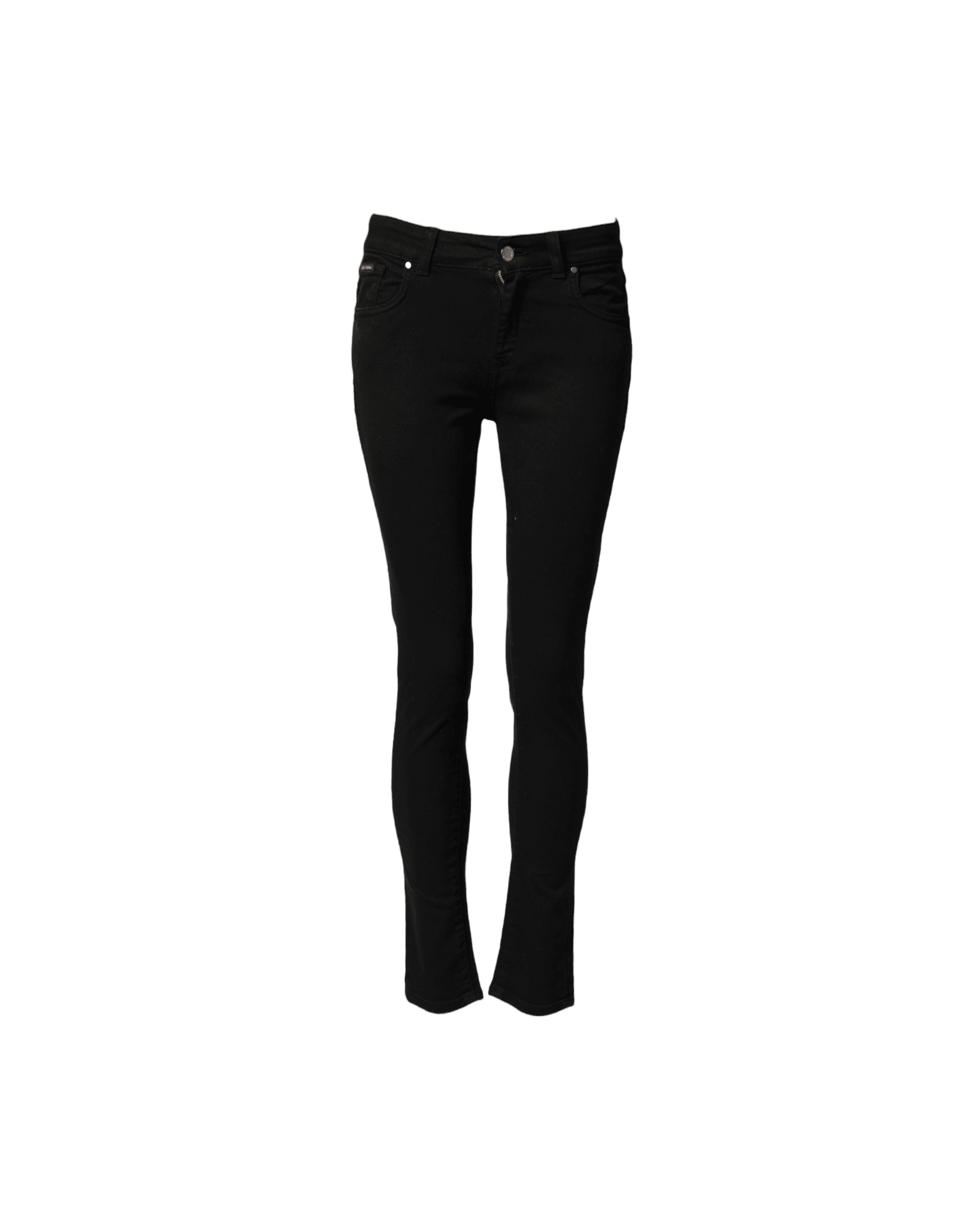 Dolce & Gabbana Black Cotton Skinny Mid Waist Denim Jeans Jeans