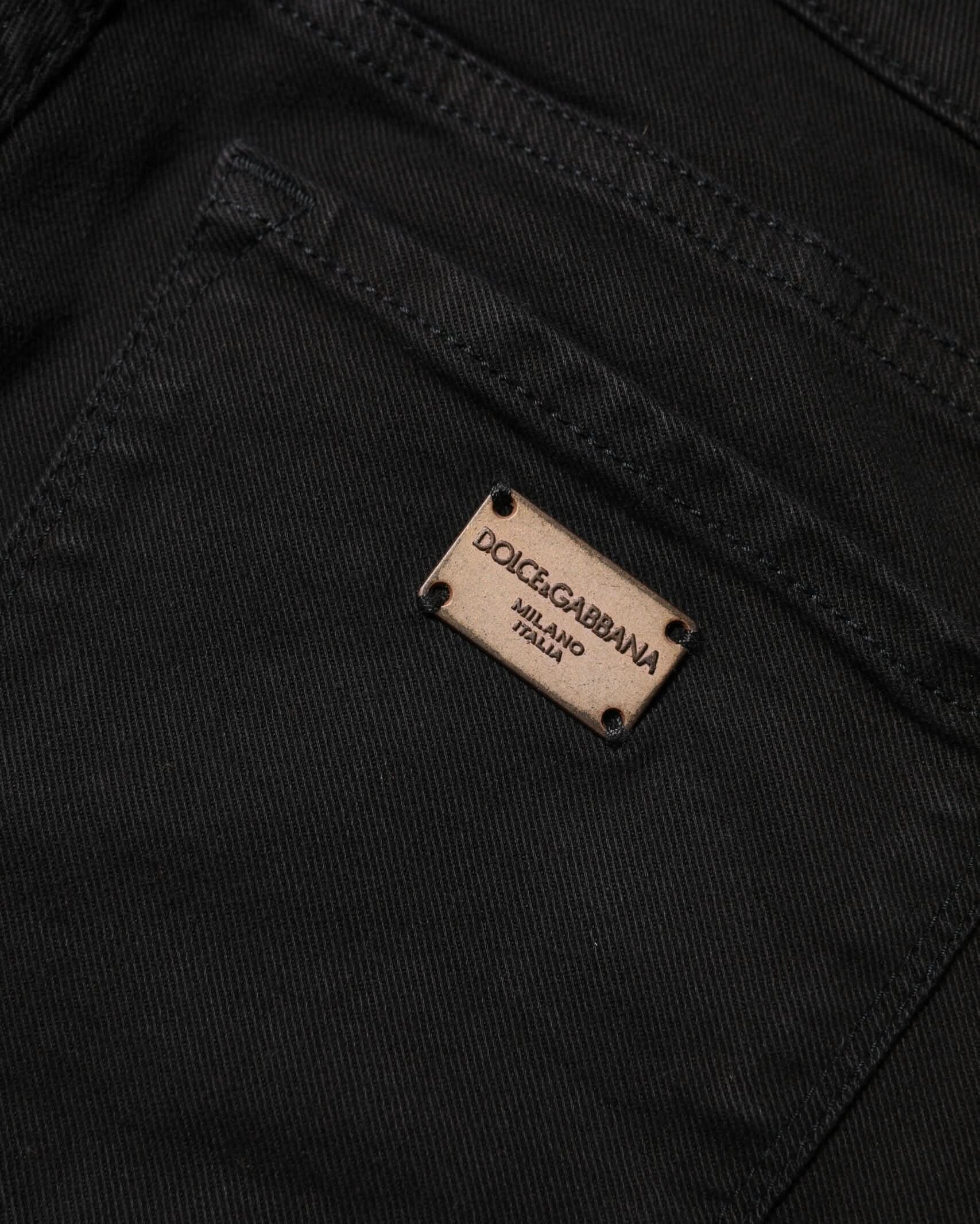 Dolce & Gabbana Black Cotton Stretch Slim Fit Denim Jeans Jeans
