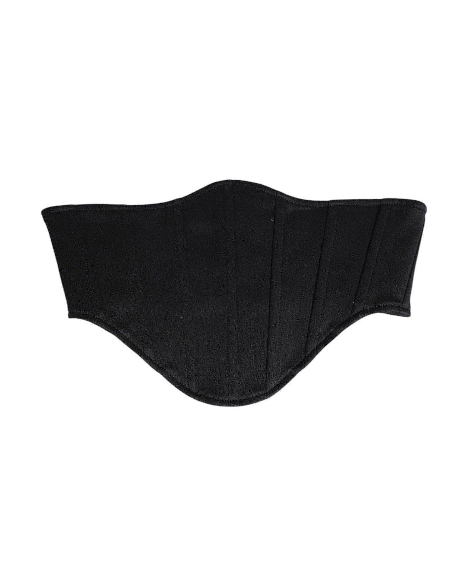 Dolce & Gabbana Black Cotton Waist Tuxedo Belt Cummerbund Glam Steals