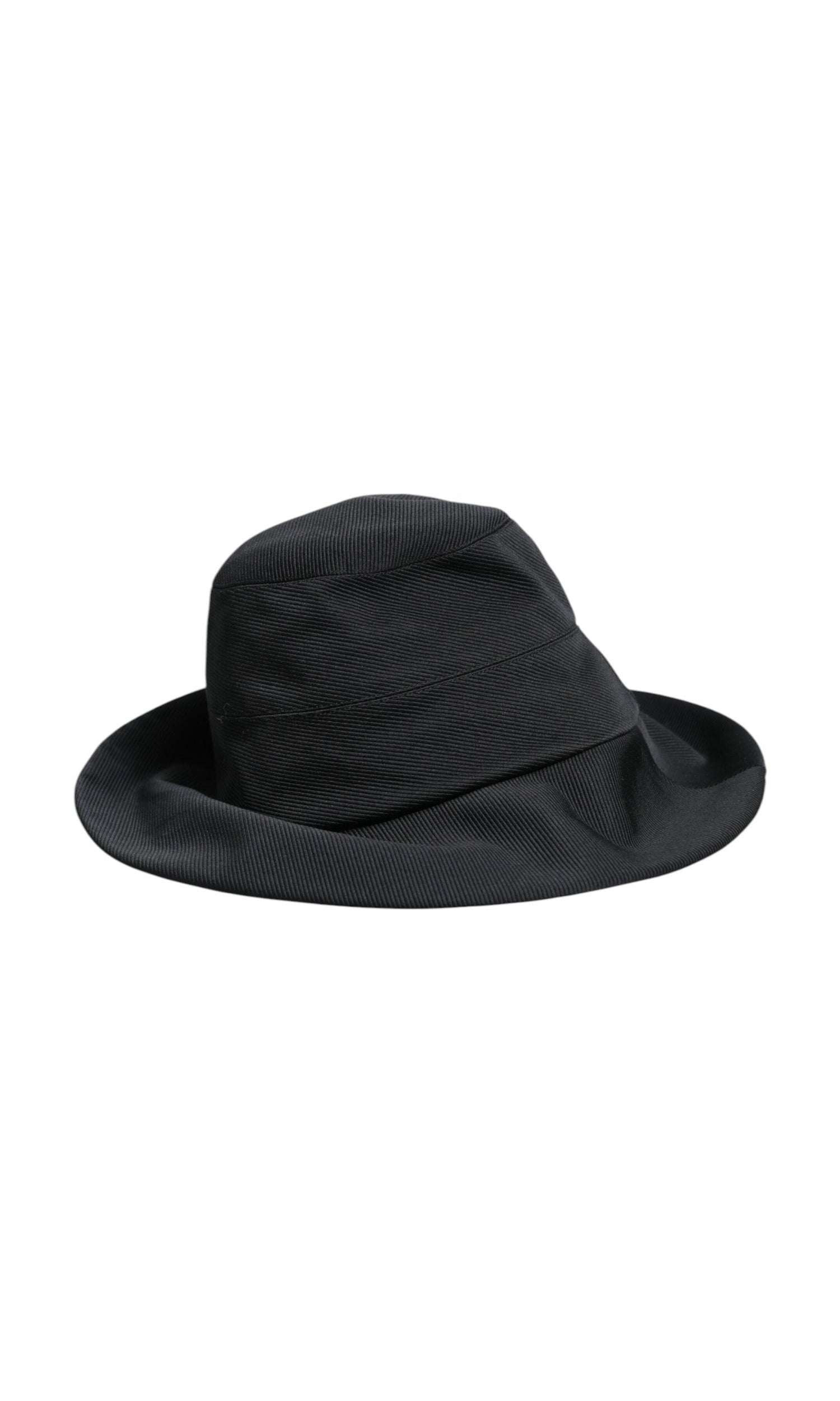 Dolce & Gabbana Black Cotton Wide Brim Fedora Hat Glam Steals