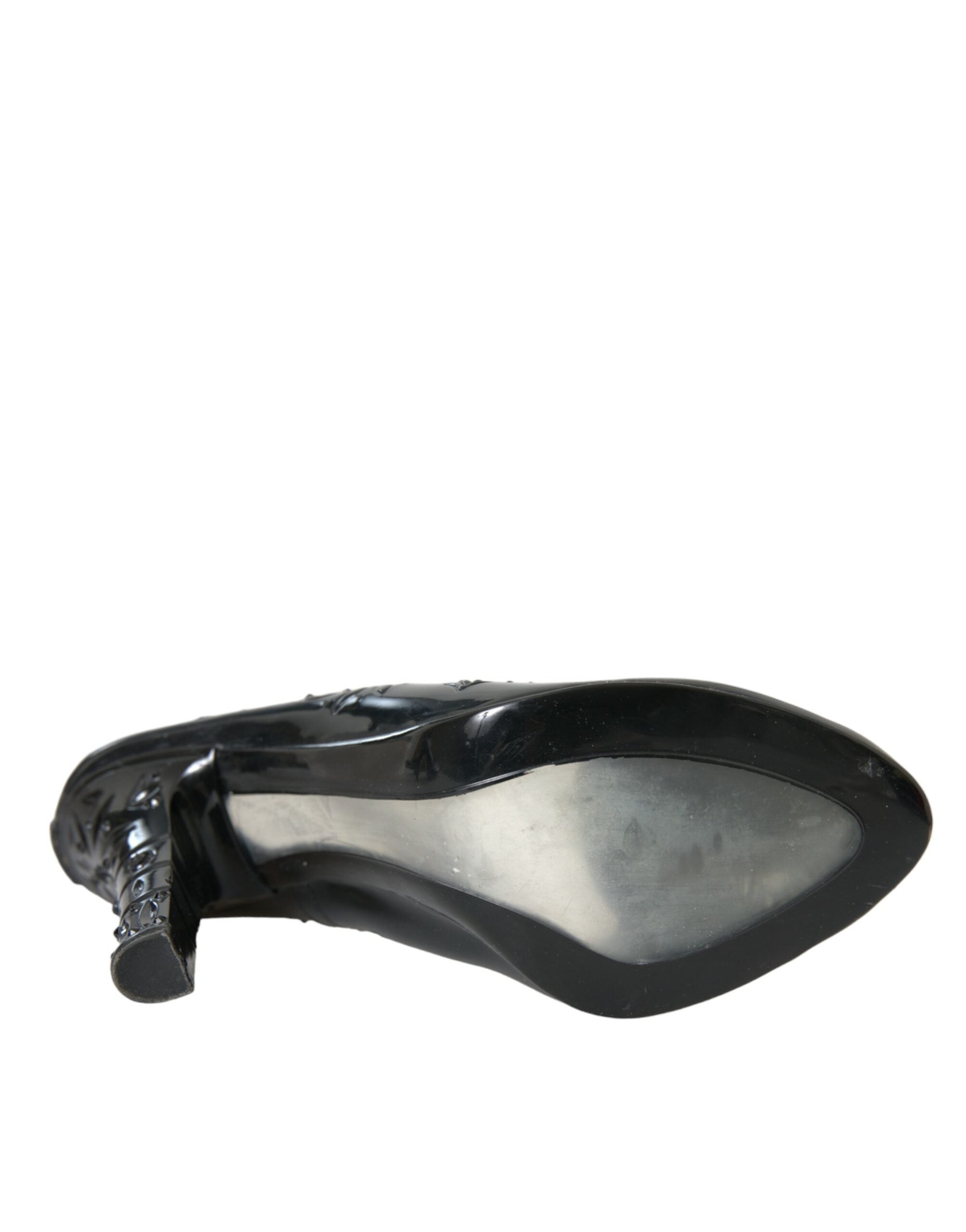Dolce & Gabbana Black Crystal Cinderella Heels Pumps Shoes Glam Steals