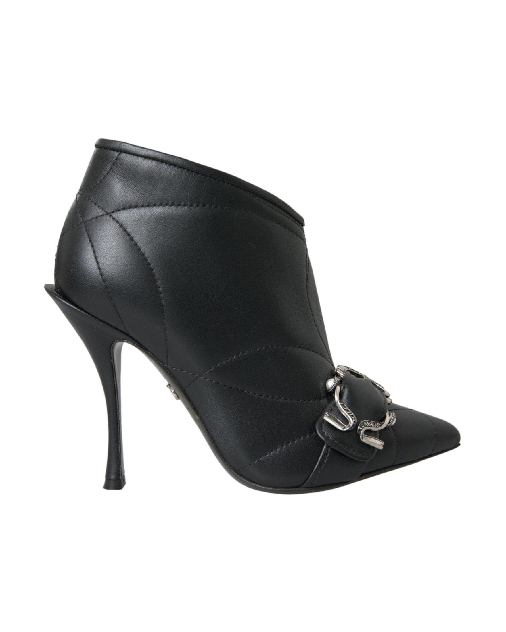 Dolce & Gabbana Black Devotion Quilted Buckled Boots Shoes Glam Steals