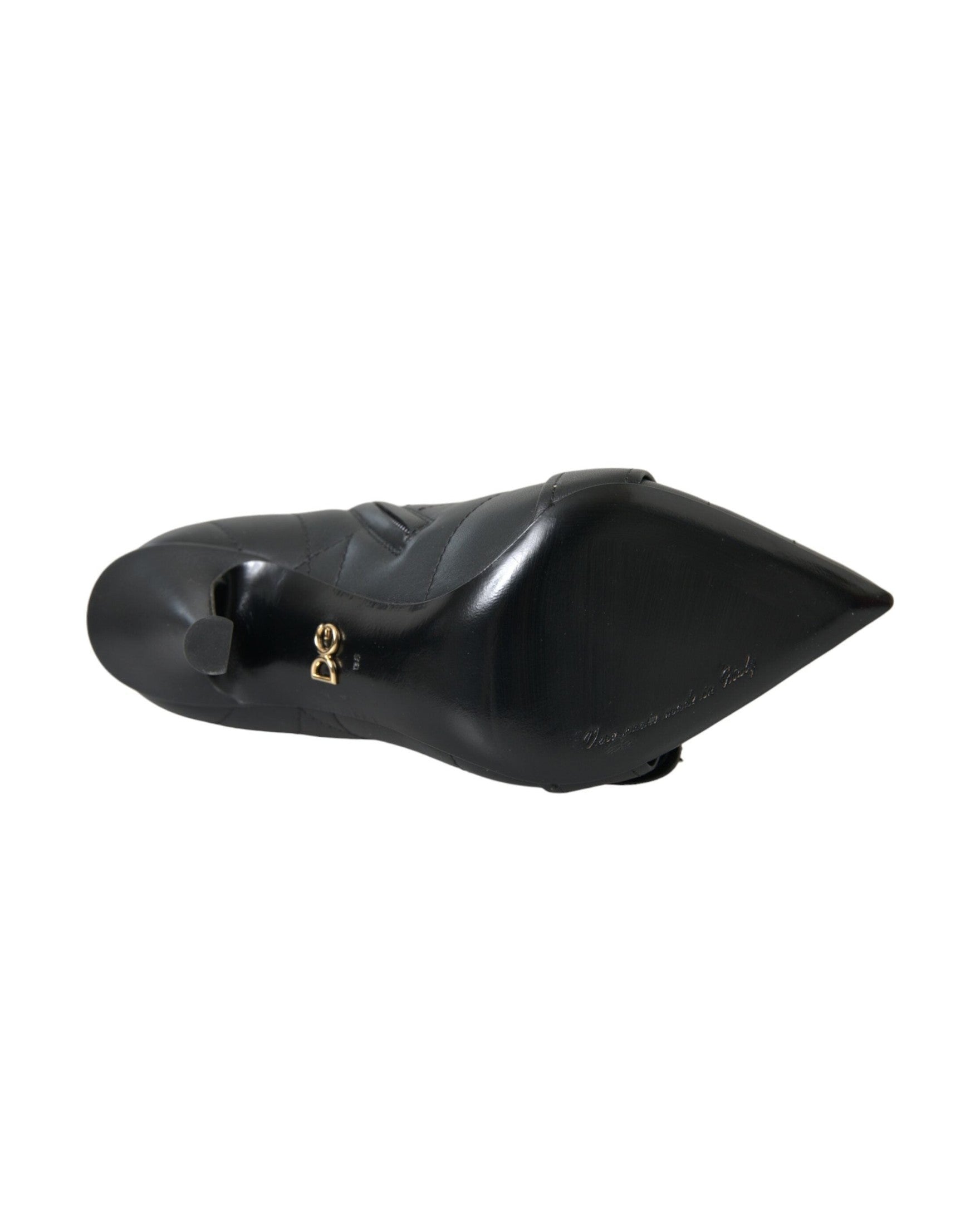 Dolce & Gabbana Black Devotion Quilted Buckled Boots Shoes Glam Steals