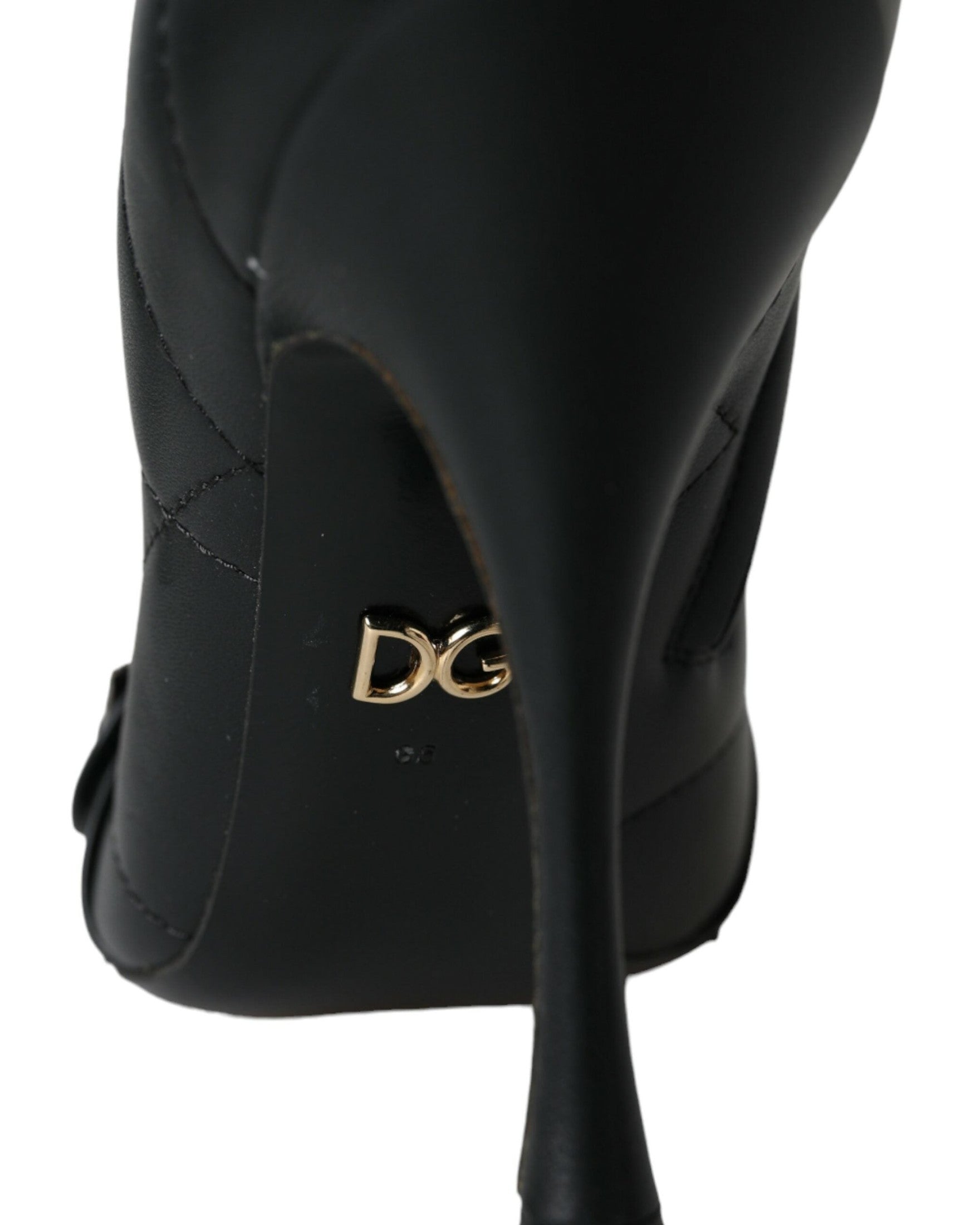 Dolce & Gabbana Black Devotion Quilted Buckled Boots Shoes Glam Steals