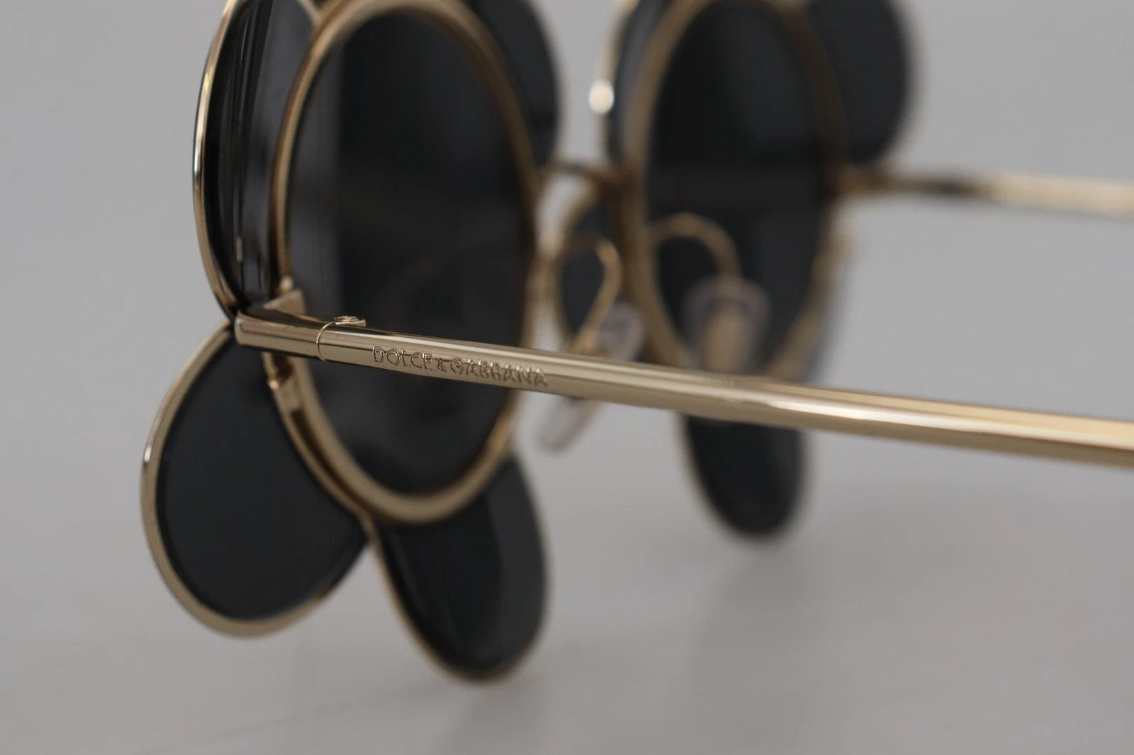 Dolce & Gabbana Black Dg2201 Lens Gold Frame Limited Edition Sunglasses Glam Steals