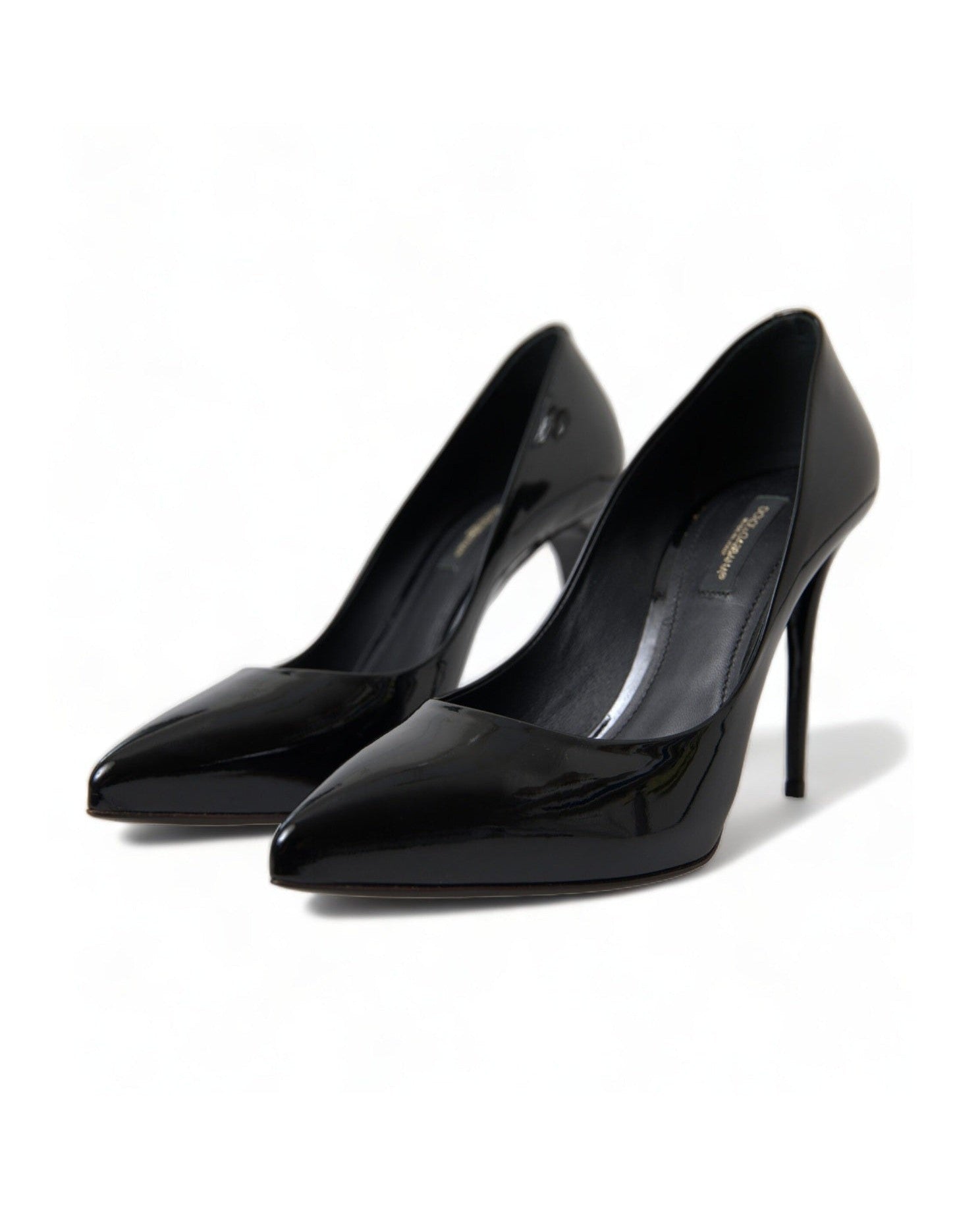 Dolce & Gabbana Black Elegant Patent Stiletto Heels Heels