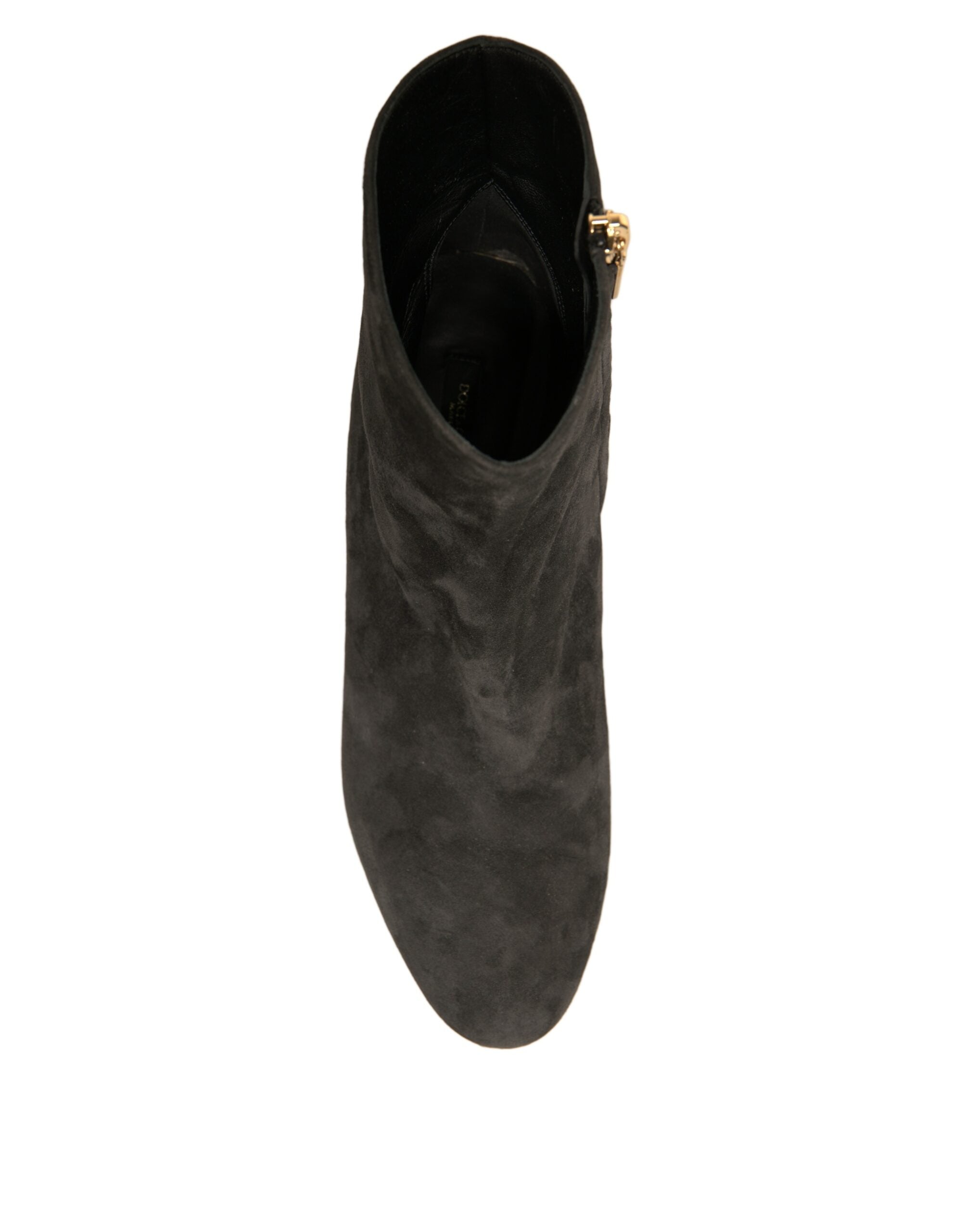 Dolce & Gabbana Black Embellished Heel Ankle Boots Shoes Glam Steals