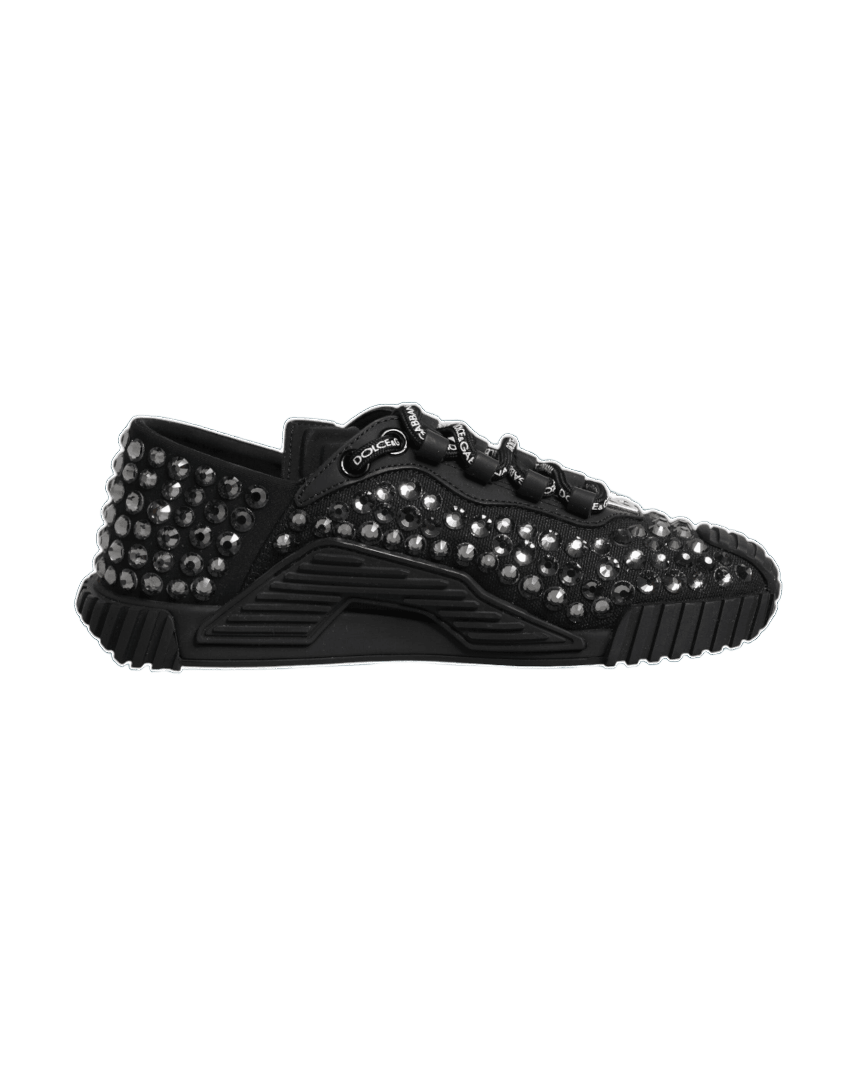 Dolce & Gabbana Black Embellished Low Top Ns1 Sneakers Glam Steals