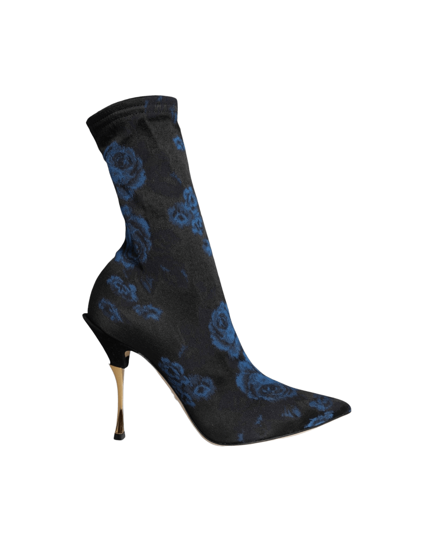 Dolce & Black Gabbana Floral Stretch Mid Calf Boots Shoes Glam Steals