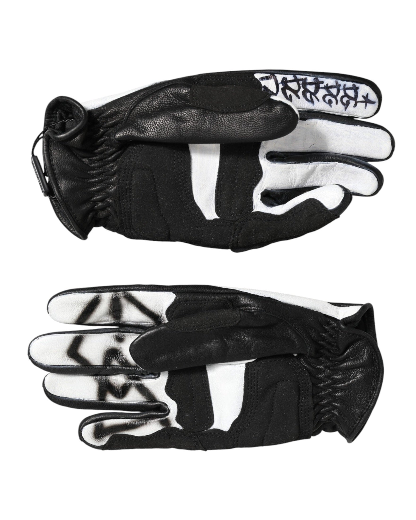 Dolce & Gabbana Black Gloves White Crystal Wrist Length Mitten Glam Steals