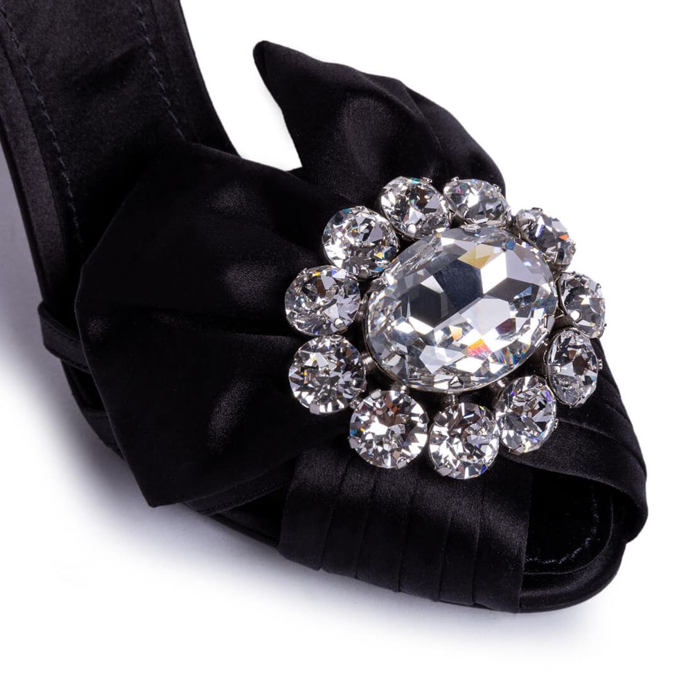 Dolce & Gabbana Black Goatskin Sandals Glam Steals