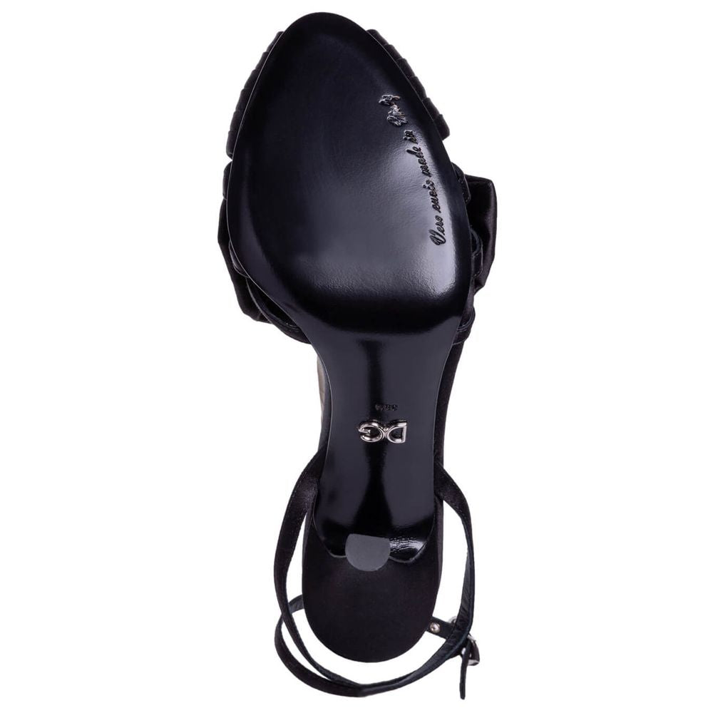 Dolce & Gabbana Black Goatskin Sandals Glam Steals