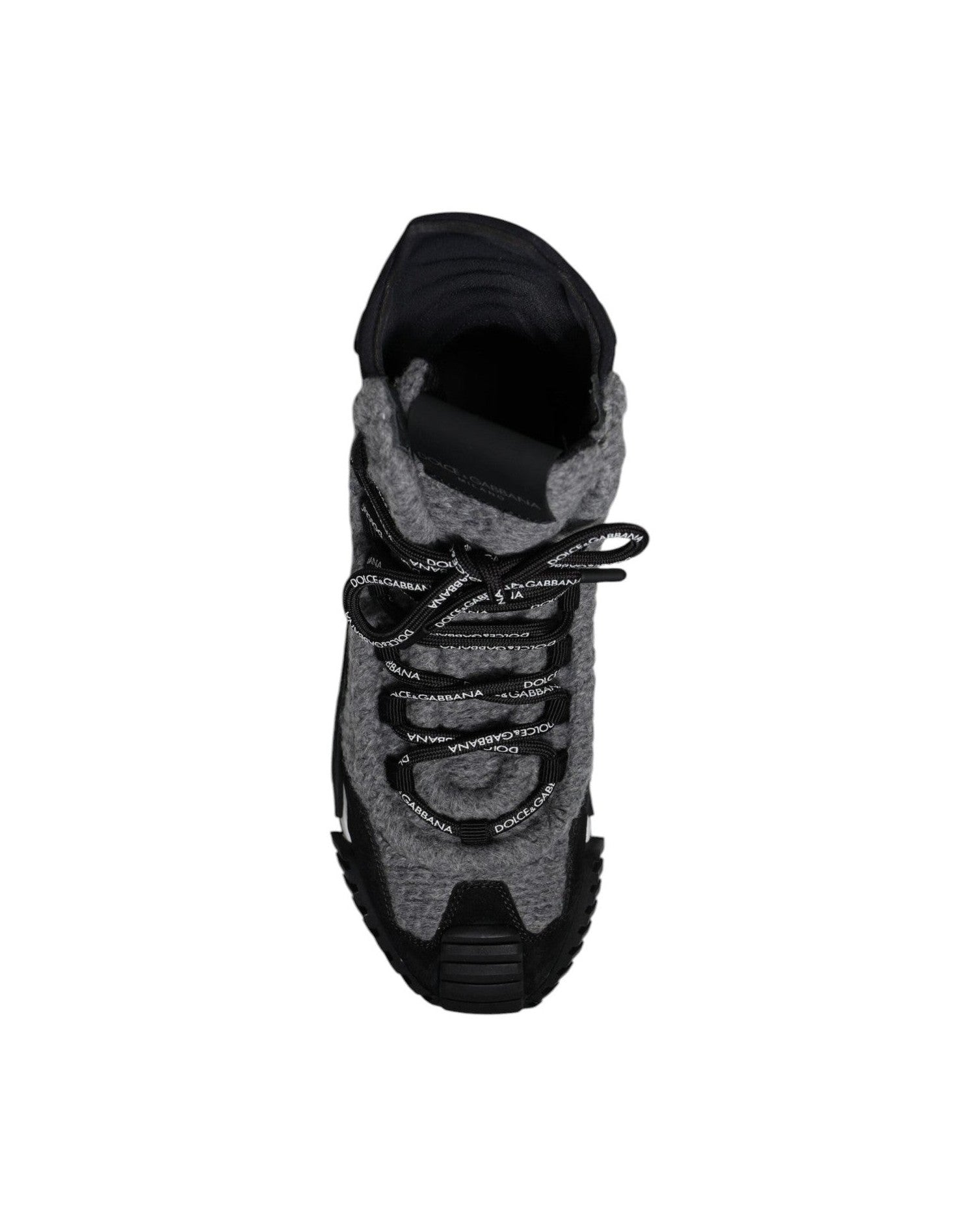 Dolce & Gabbana Black Gray Ns1 High Top Boots Sneakers Shoes Boots