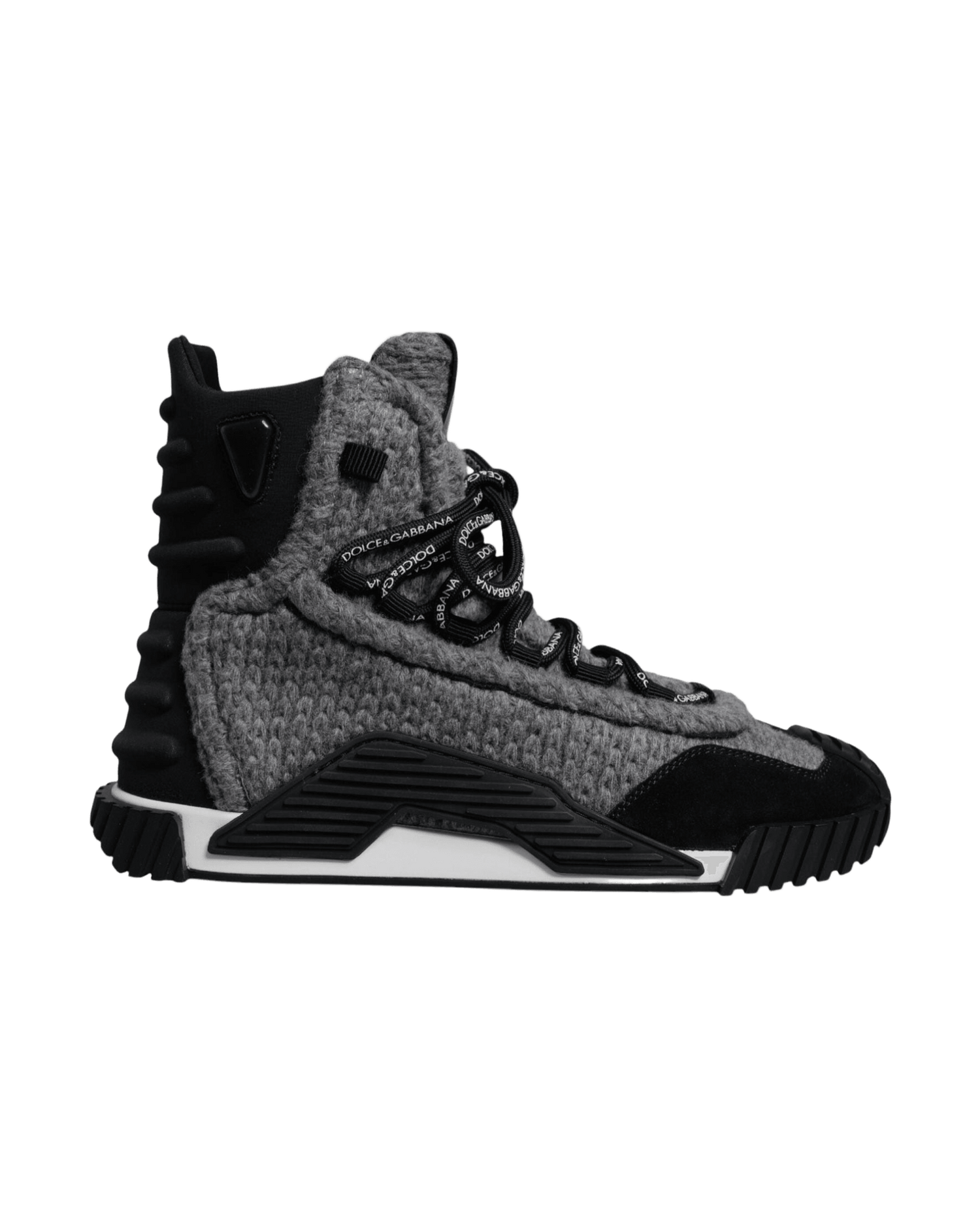 Dolce & Gabbana Black Gray Ns1 High Top Boots Sneakers Shoes Glam Steals