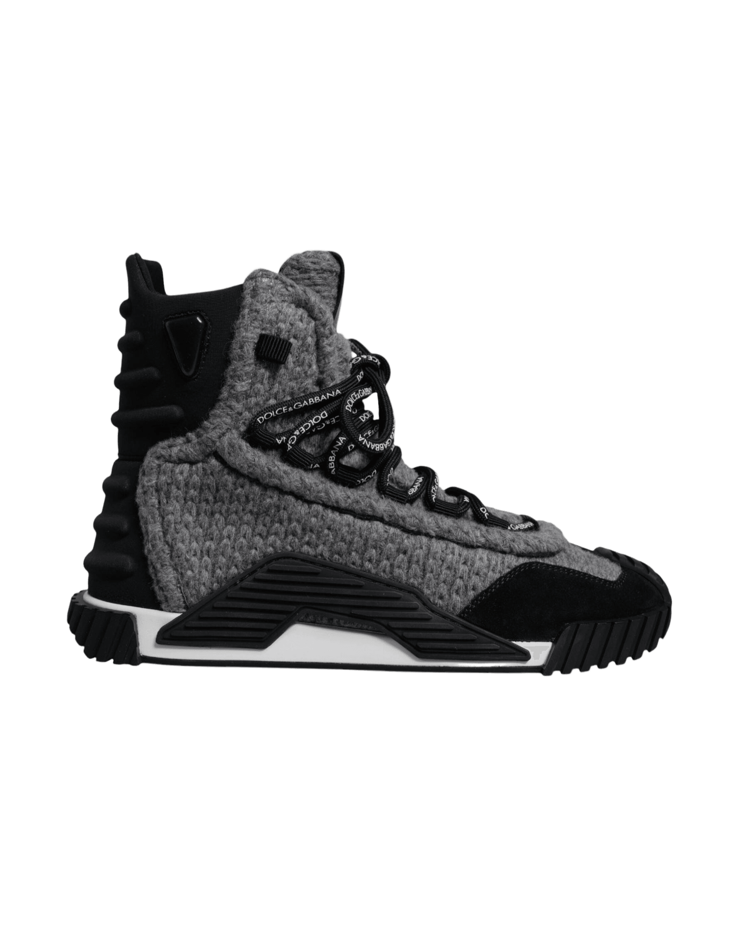 Dolce & Gabbana Black Gray Ns1 High Top Boots Sneakers Shoes Glam Steals