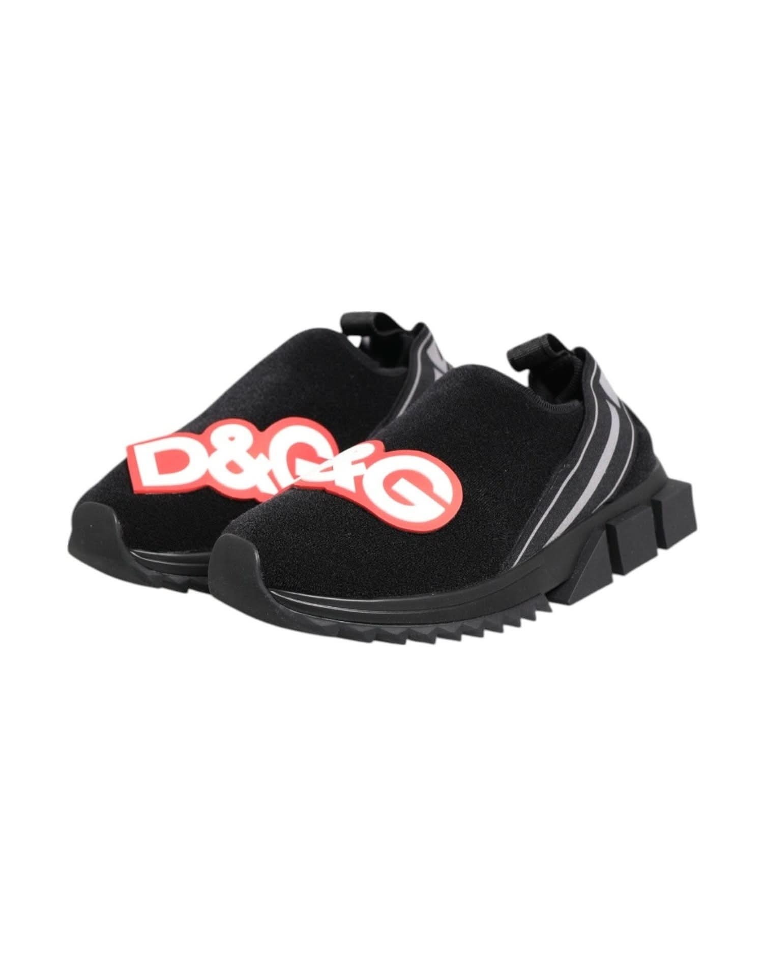 Dolce & Gabbana Black Slip On Sorrento Sneakers Shoes Sneakers