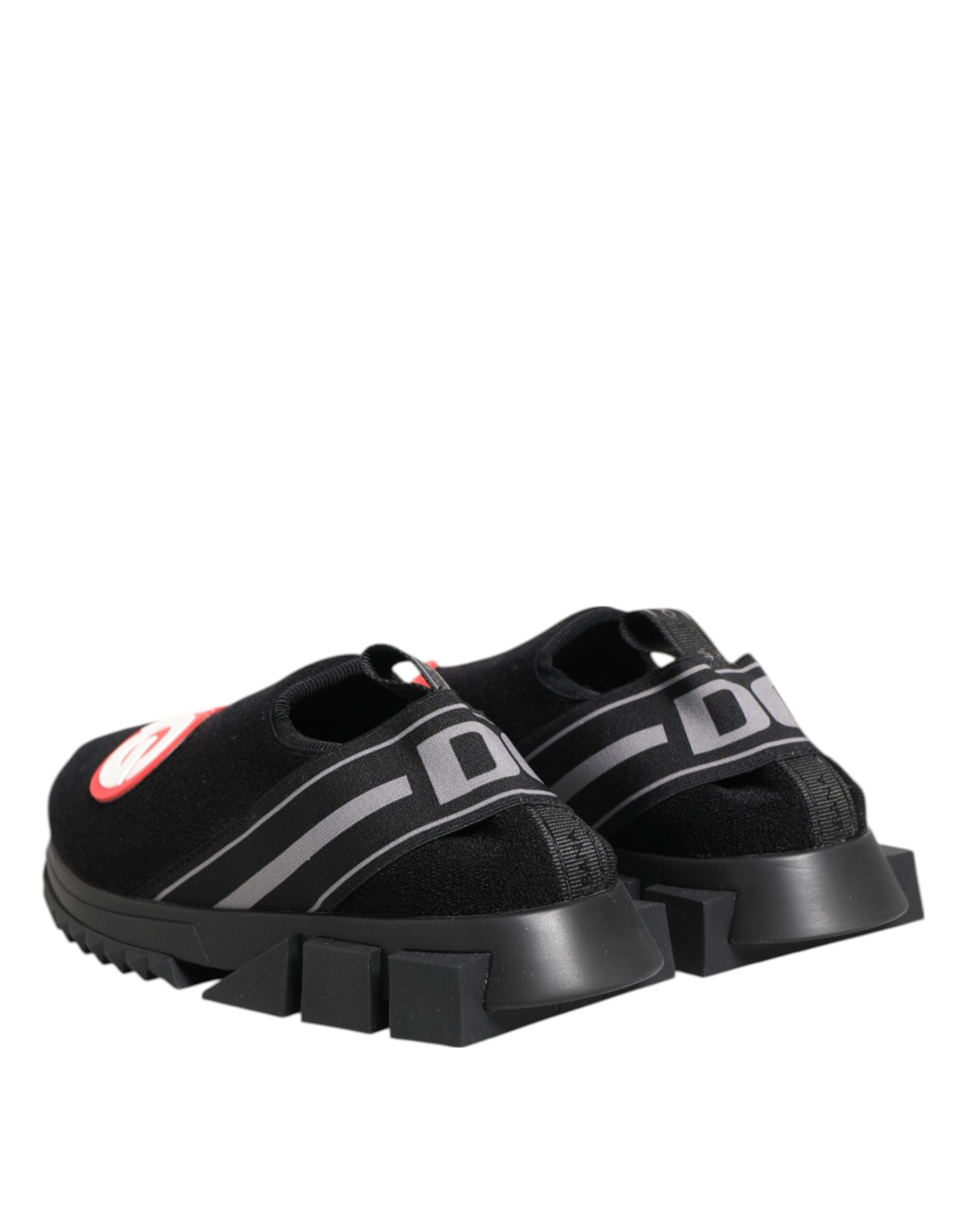 Dolce & Gabbana Black Grey Slip On Sorrento Sneakers Shoes Glam Steals