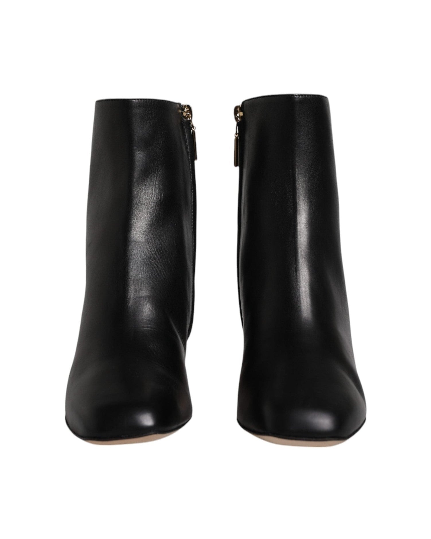 Dolce & Gabbana Black Jackie Leather Mid Calf Boots Shoes Boots