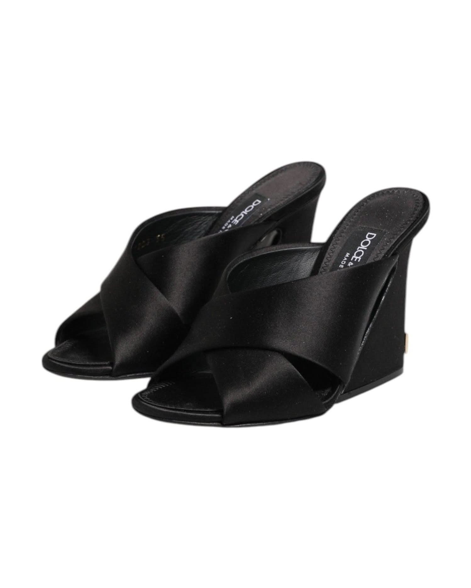 Dolce & Gabbana Black Keira Baroque High Heel Sandals Shoes Heels