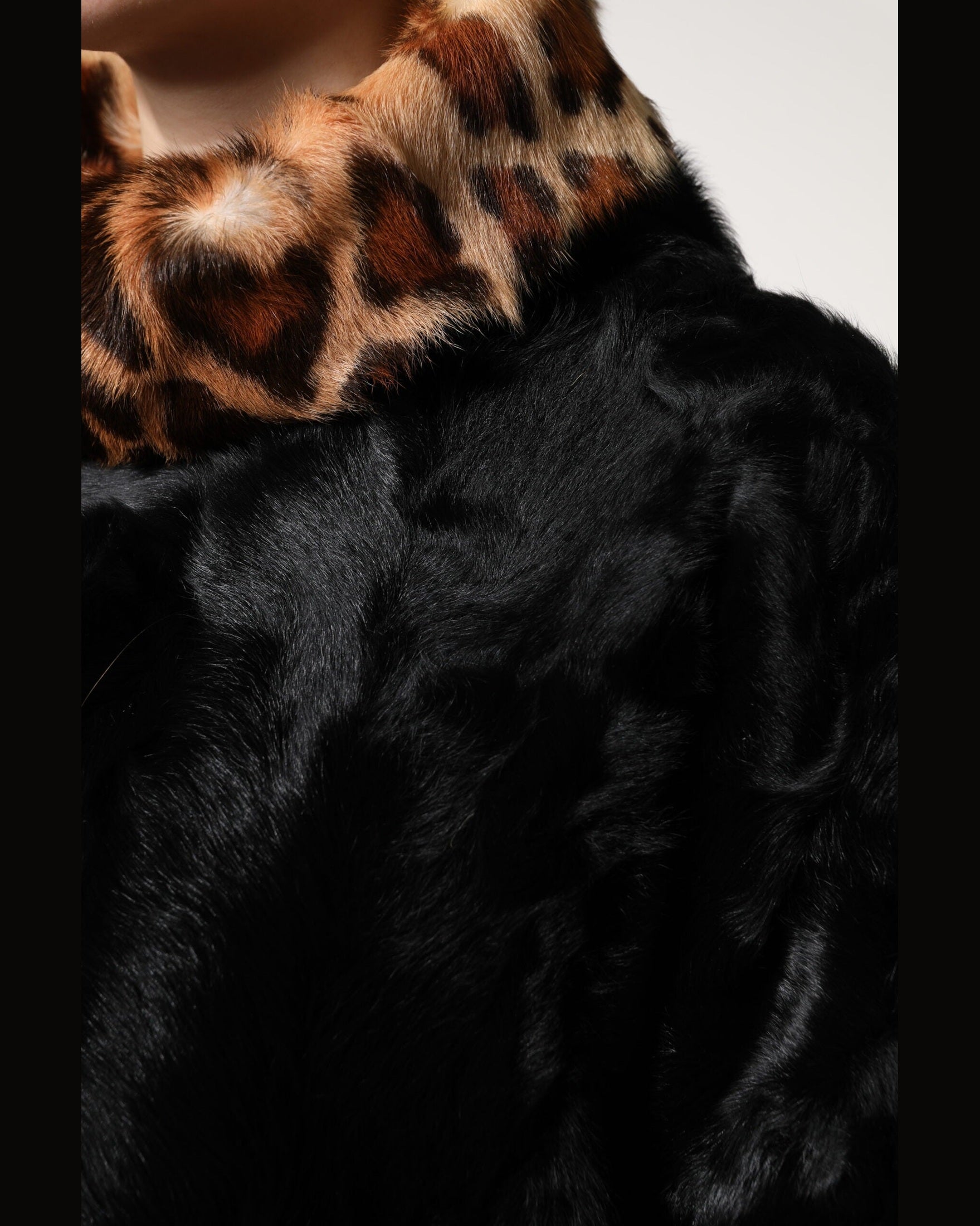 Dolce & Gabbana Black Lamb Fur Short Coat Jacket Glam Steals