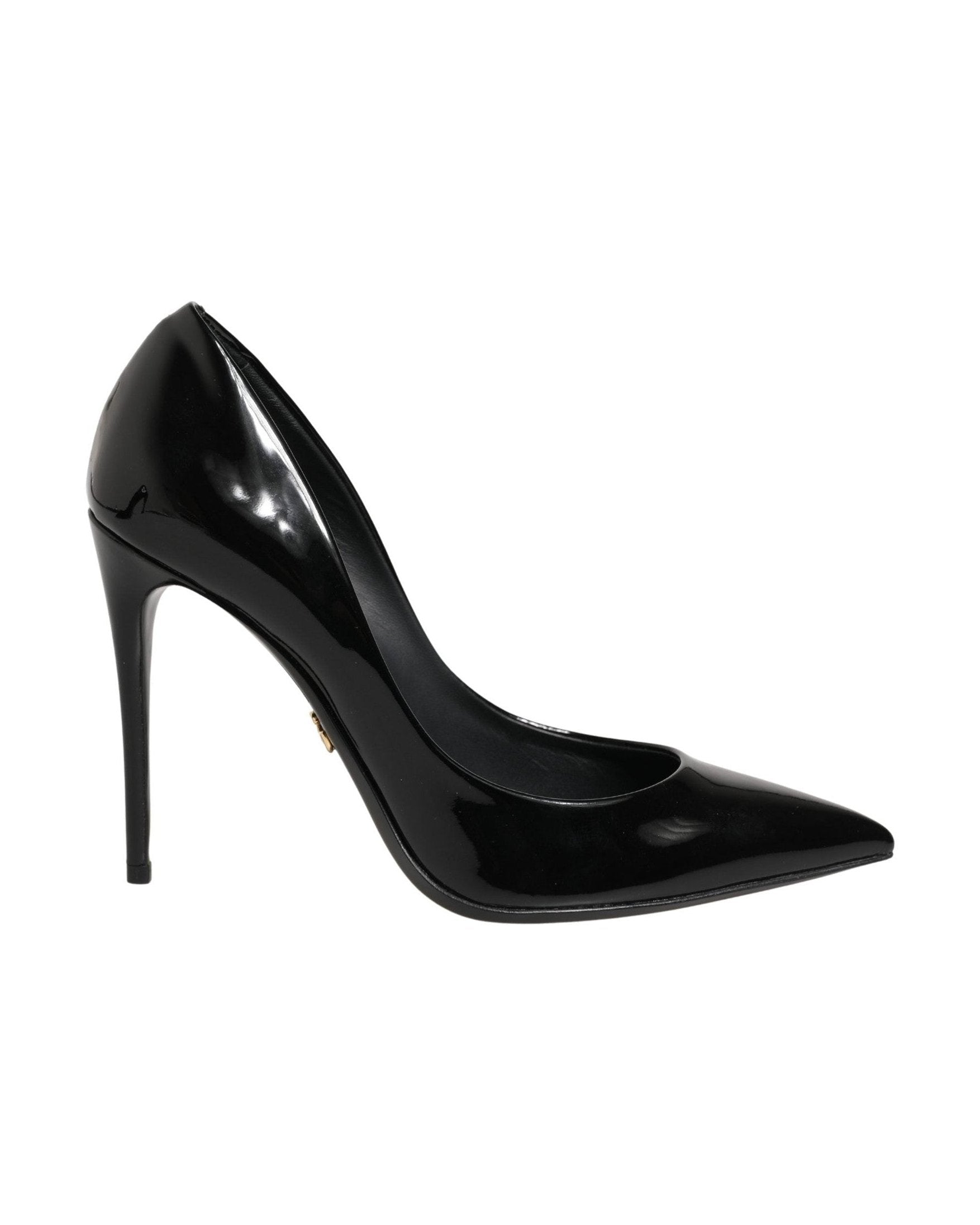 Dolce & Gabbana Black Leather Calf Stiletto Heels