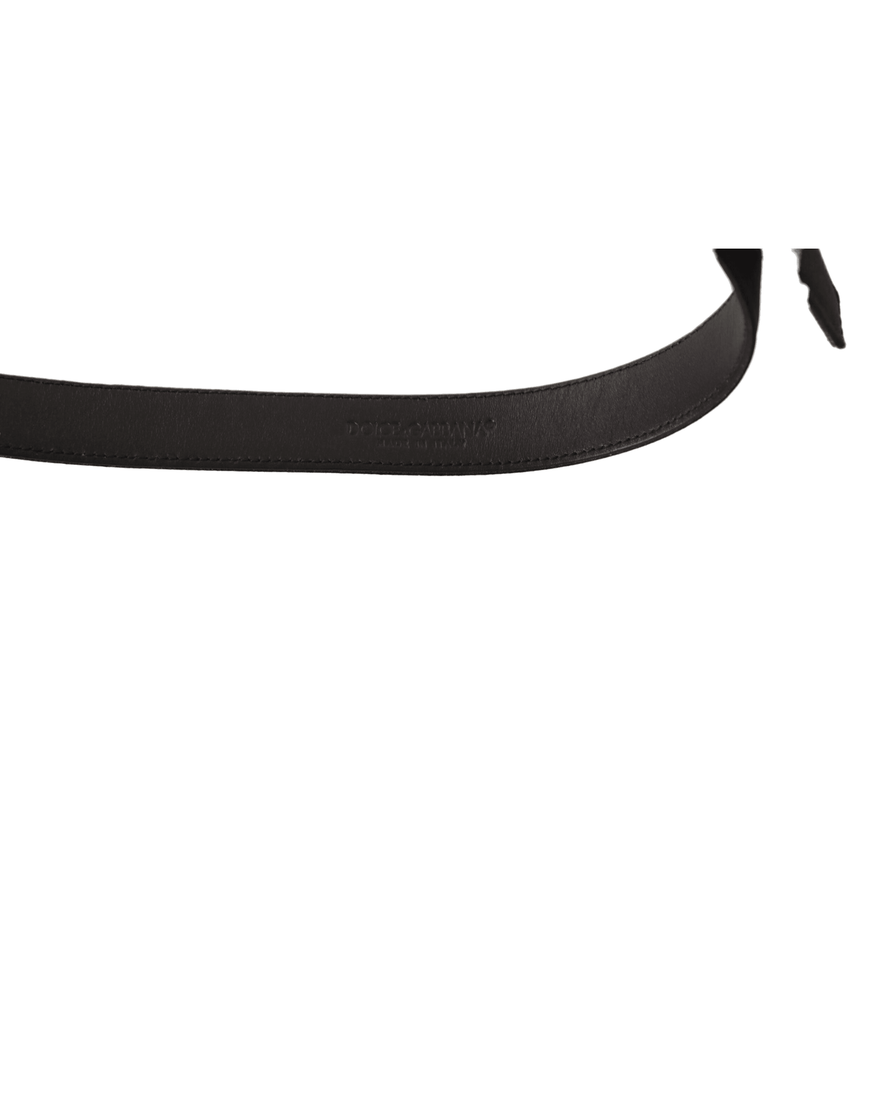 Dolce & Black Gabbana Leather Calfskin Vintage Metal Buckle Belt Glam Steals