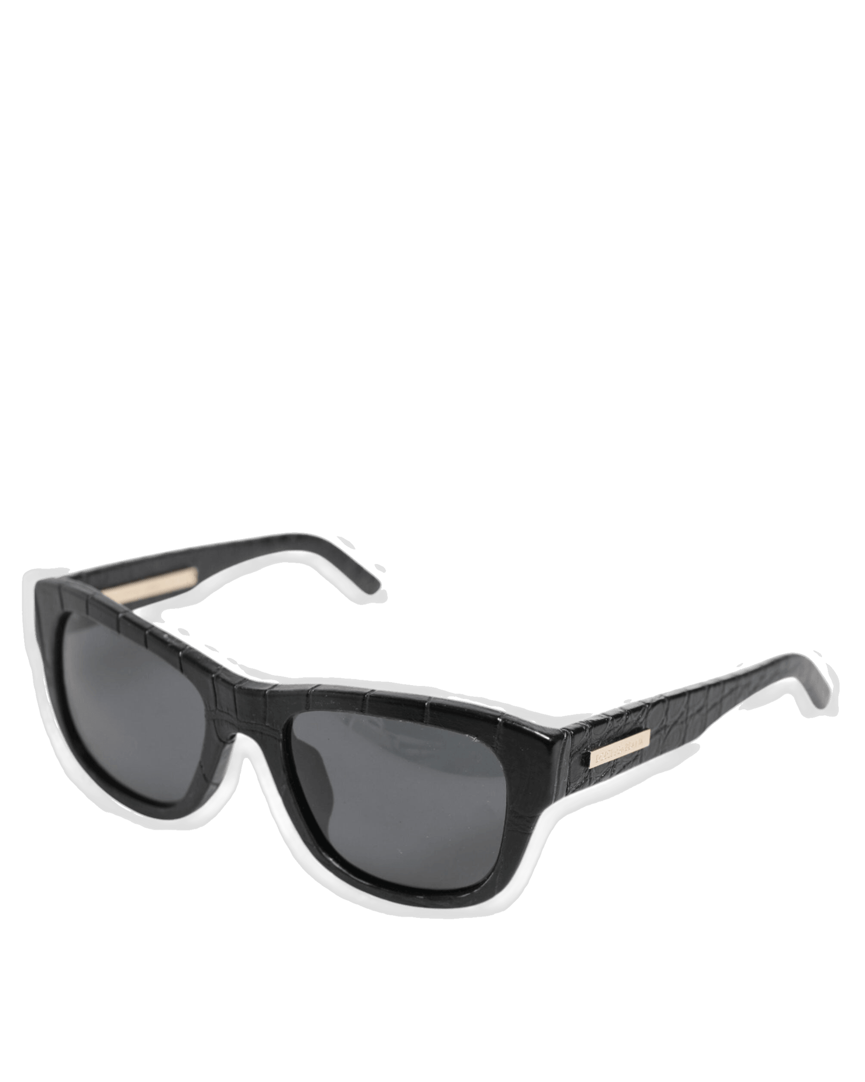 Dolce & Gabbana Black Leather Dg4177 Frame Tinted Lens Sunglasses Sunglasses