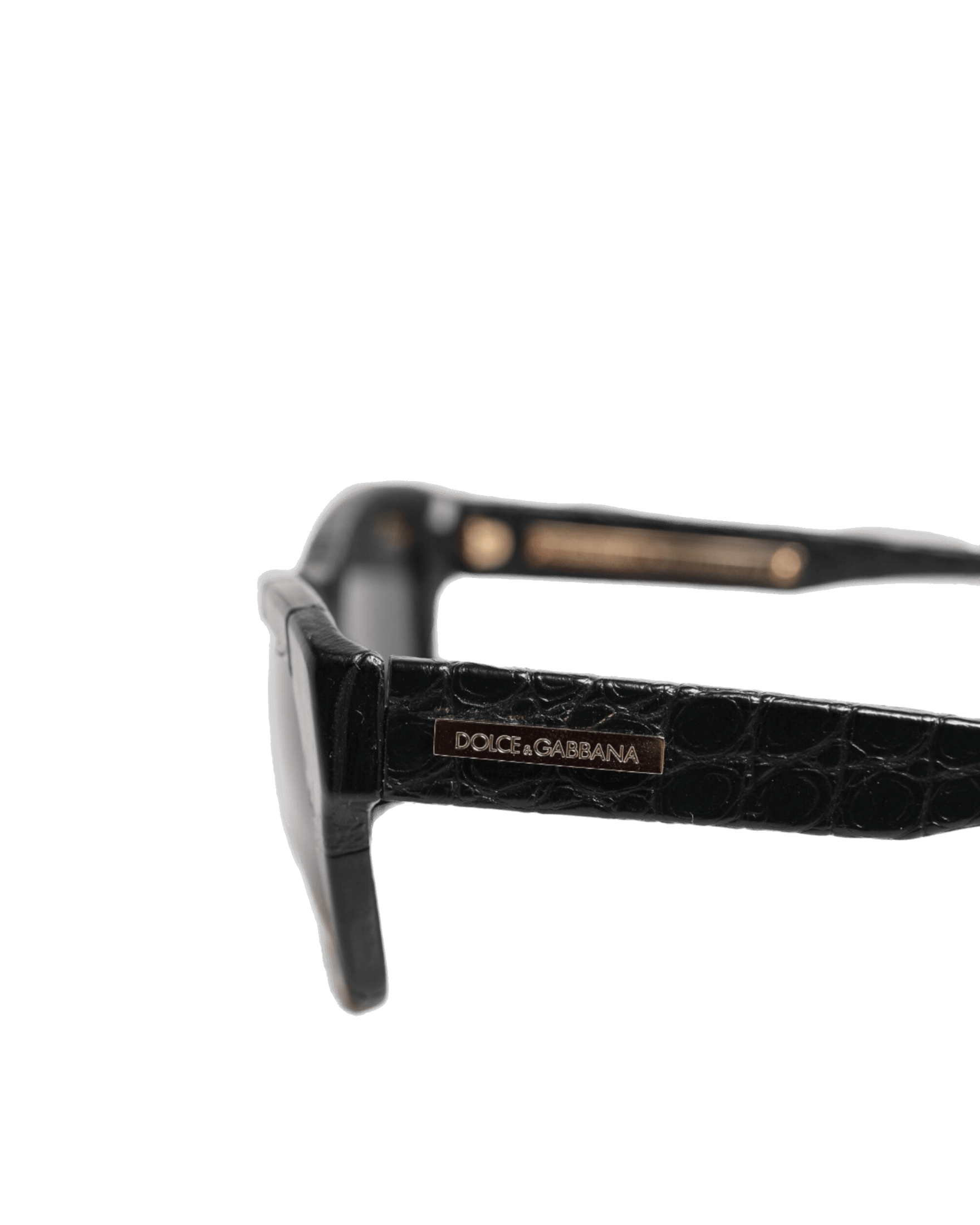 Dolce & Gabbana Black Leather Dg4177 Frame Tinted Lens Sunglasses Sunglasses