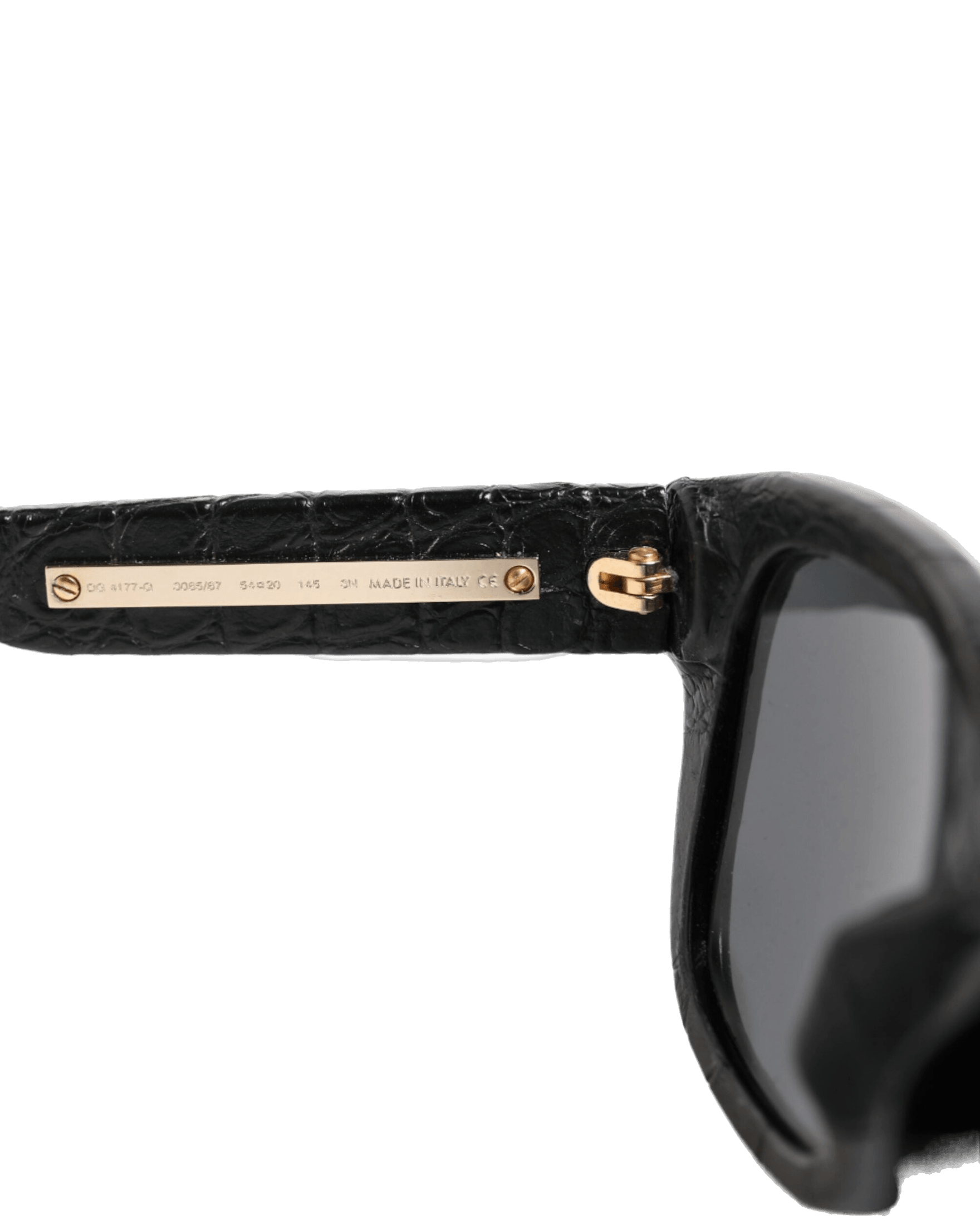 Dolce & Gabbana Black Leather Dg4177 Frame Tinted Lens Sunglasses Sunglasses