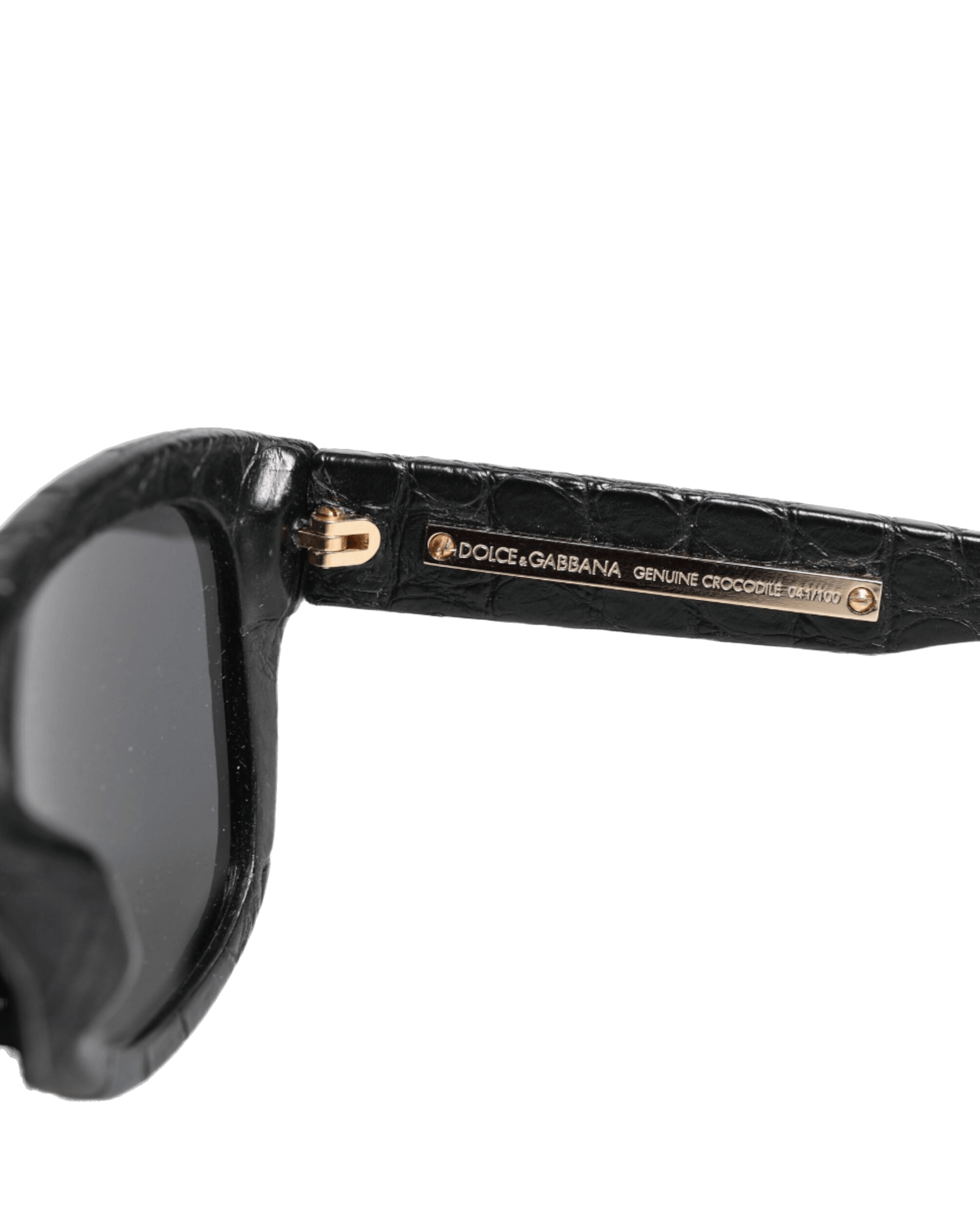 Dolce & Gabbana Black Leather Dg4177 Frame Tinted Lens Sunglasses Sunglasses