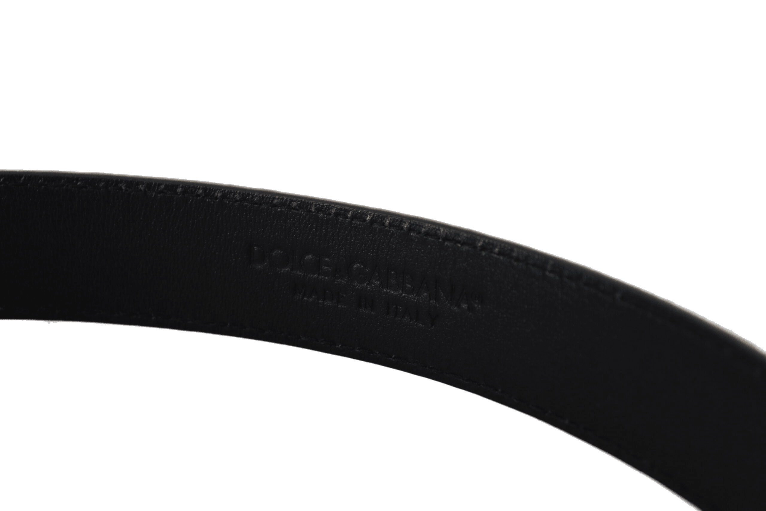 Dolce & Gabbana Black Leather Exotic Gold Metal Buckle Belt Glam Steals