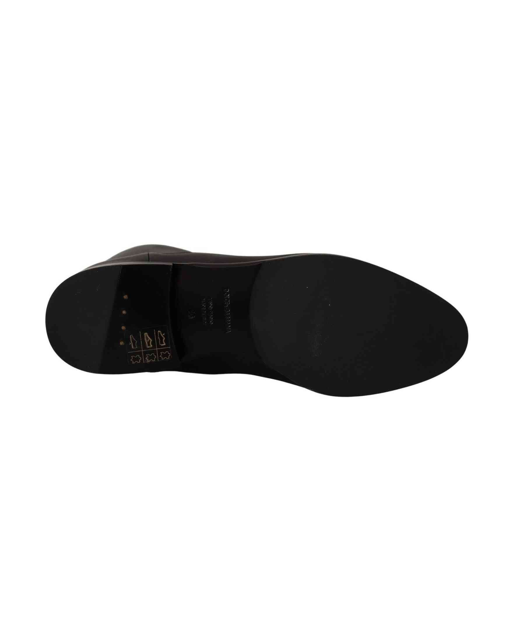 Dolce & Gabbana Black Leather Flats Logo Short Boots Boots
