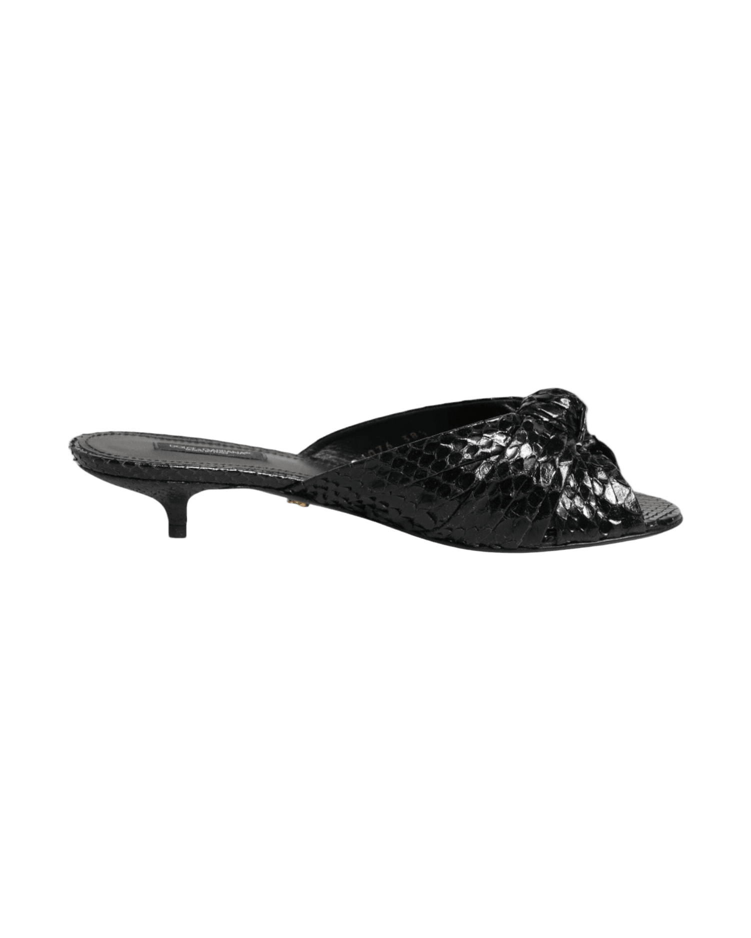 Dolce & Black Gabbana Leather Heels Slides Sandals Shoes Glam Steals
