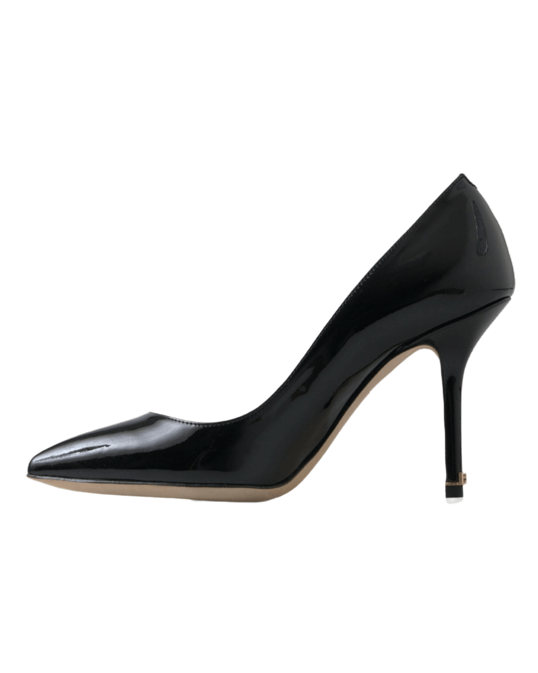 Dolce & Gabbana Black Leather Patent High Heels Pumps Shoes Heels