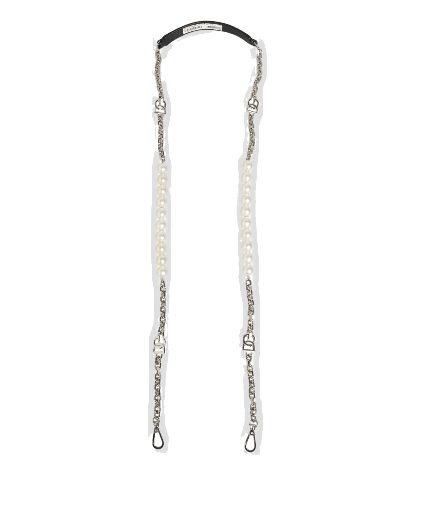 Dolce & Black Gabbana Leather Pearl Chain Bag Accessory Shoulder Strap Glam Steals