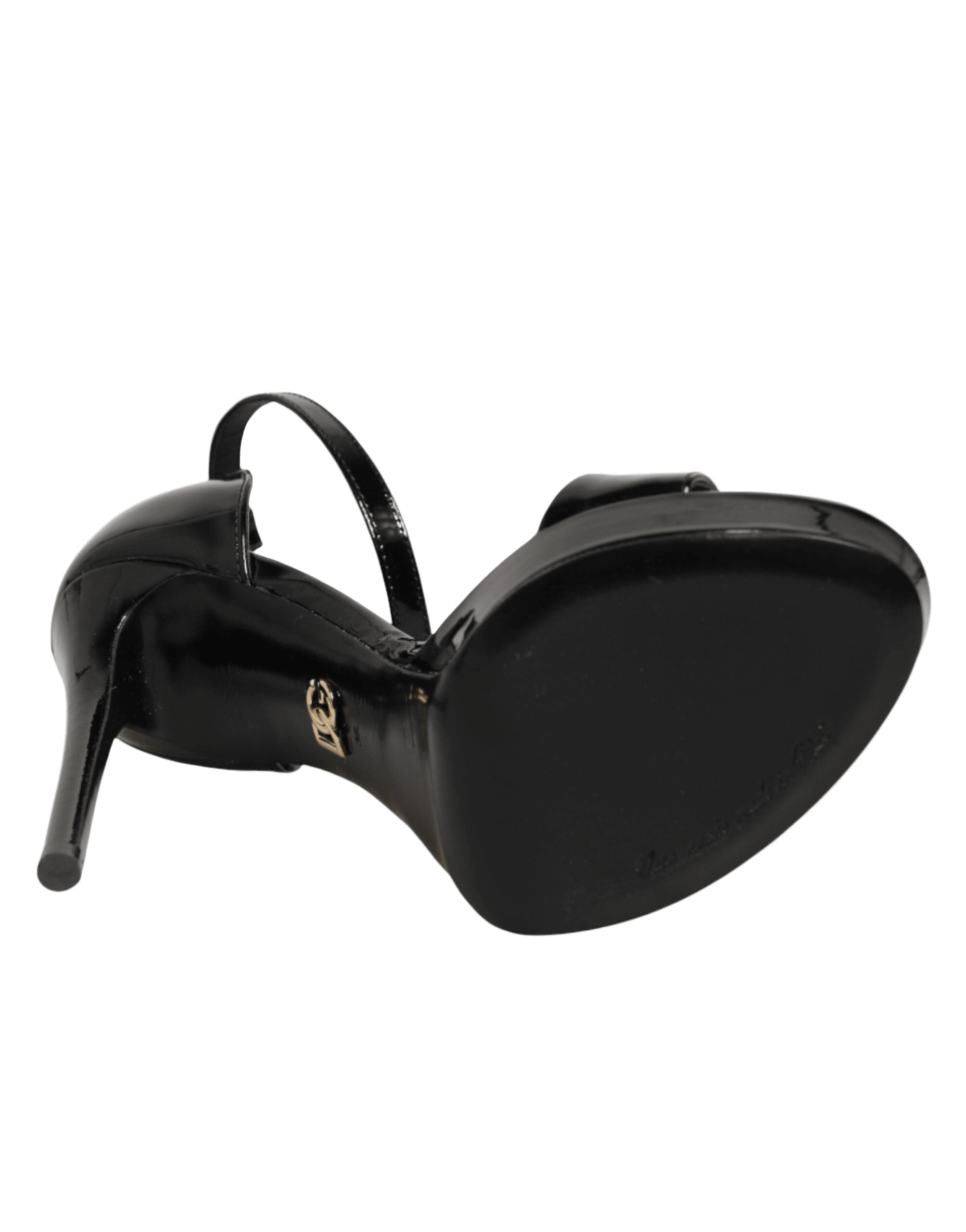 Dolce & Gabbana Black Leather Platform Keira Sandals Shoes Glam Steals