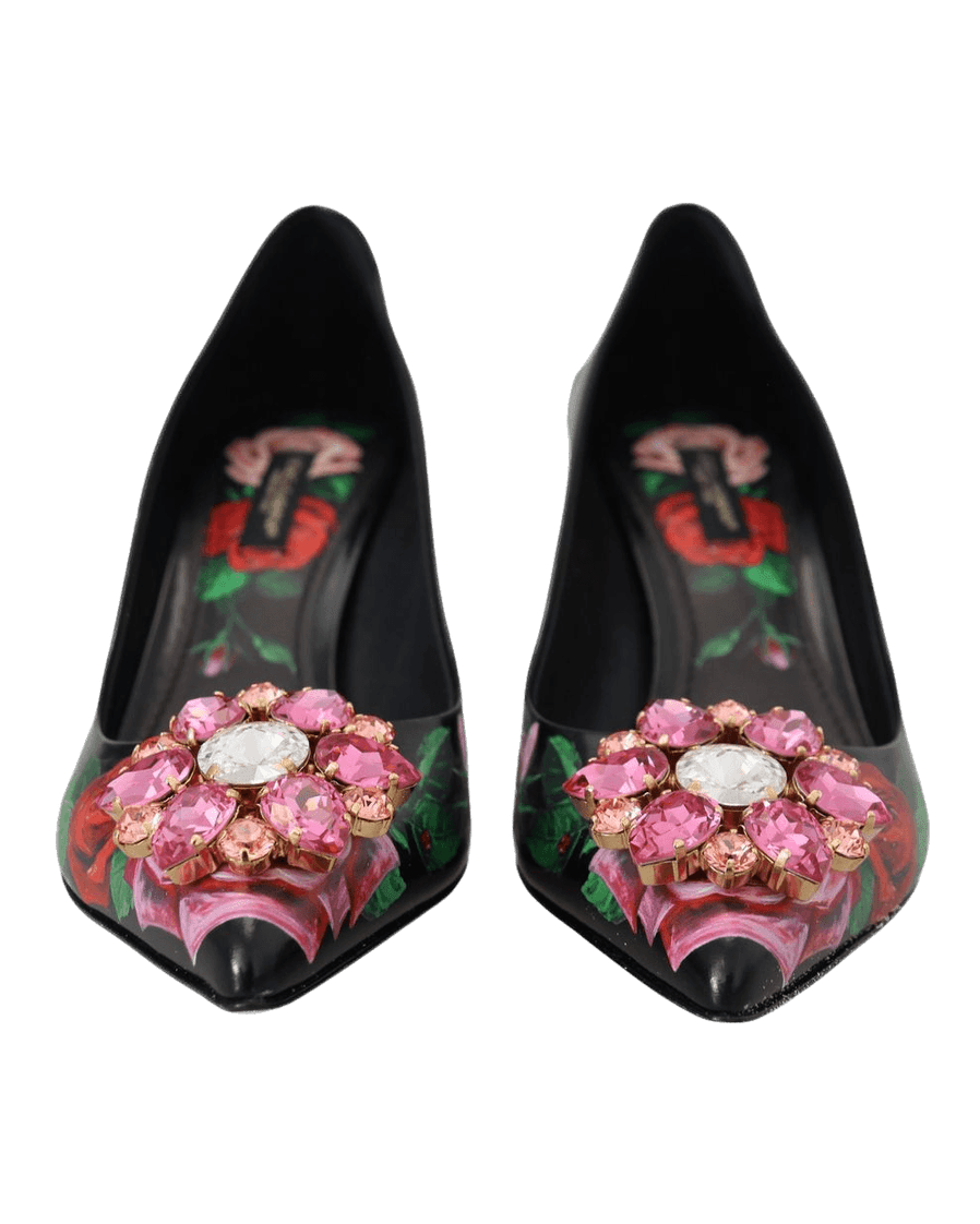 Dolce & Gabbana Black Leather Pump Heels