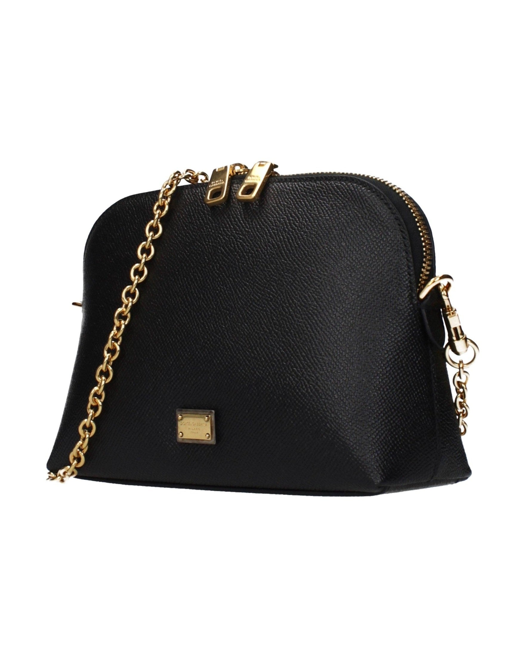 Dolce & Gabbana Black Leather Shoulder Bag Glam Steals