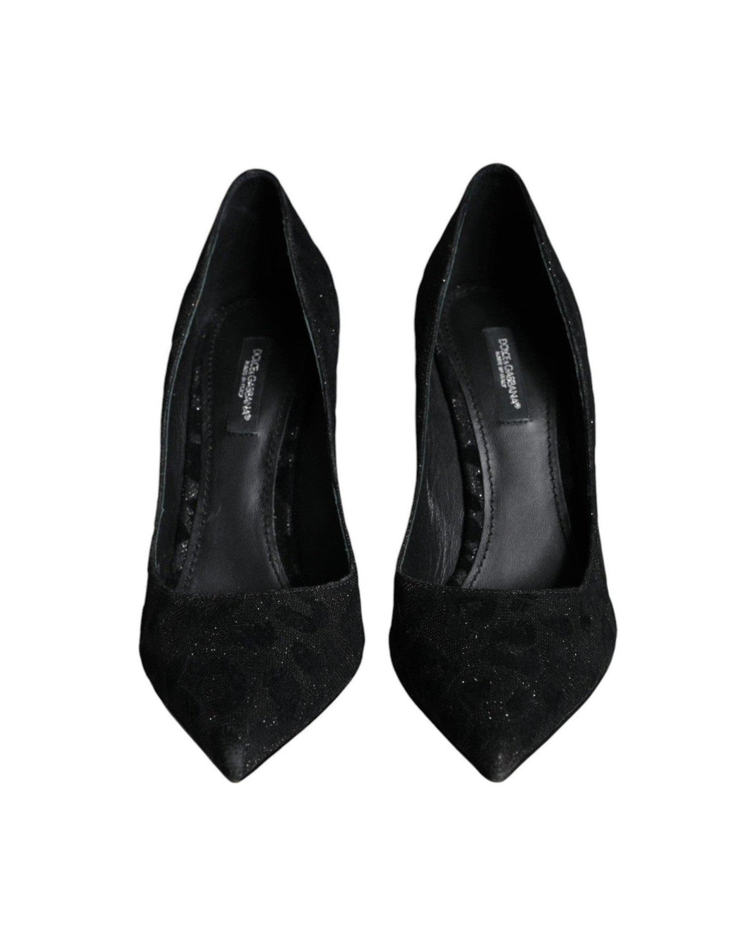 Dolce & Gabbana Black Leopard Lurex High Heels Pumps Shoes Glam Steals