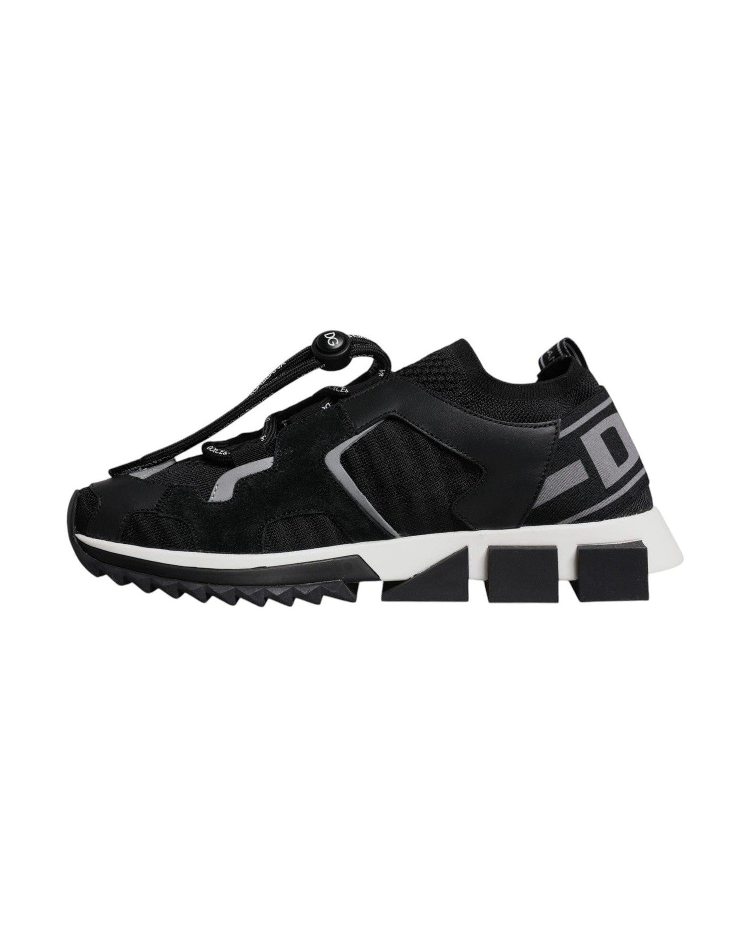 Dolce & Gabbana Black Mesh Sorrento Trekking Sneakers Shoes Sneakers