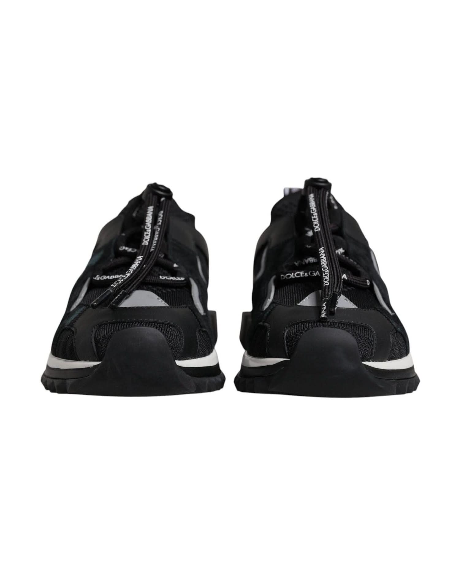 Dolce & Gabbana Black Mesh Sorrento Trekking Sneakers Shoes Sneakers