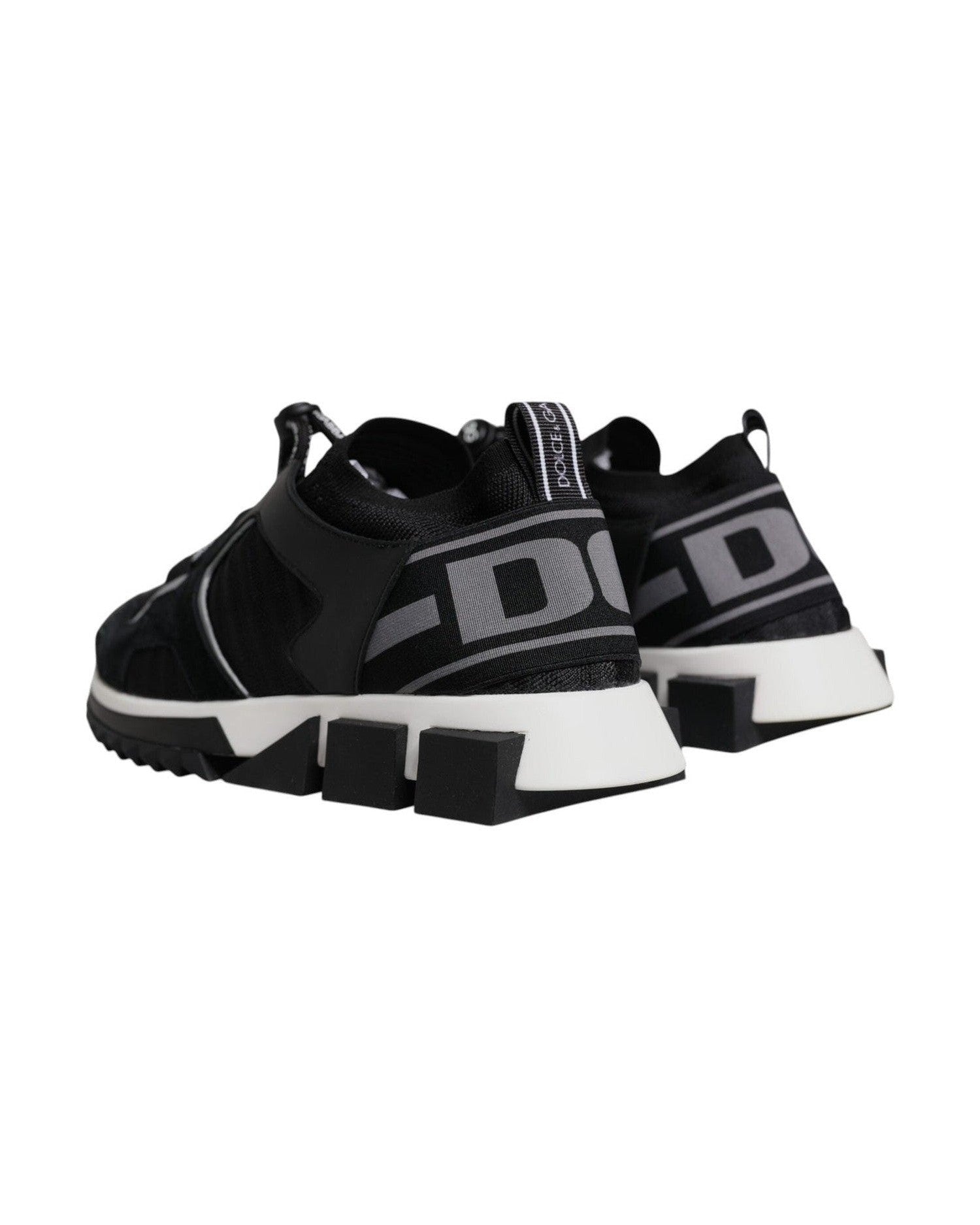 Dolce & Gabbana Black Mesh Sorrento Trekking Sneakers Shoes Sneakers