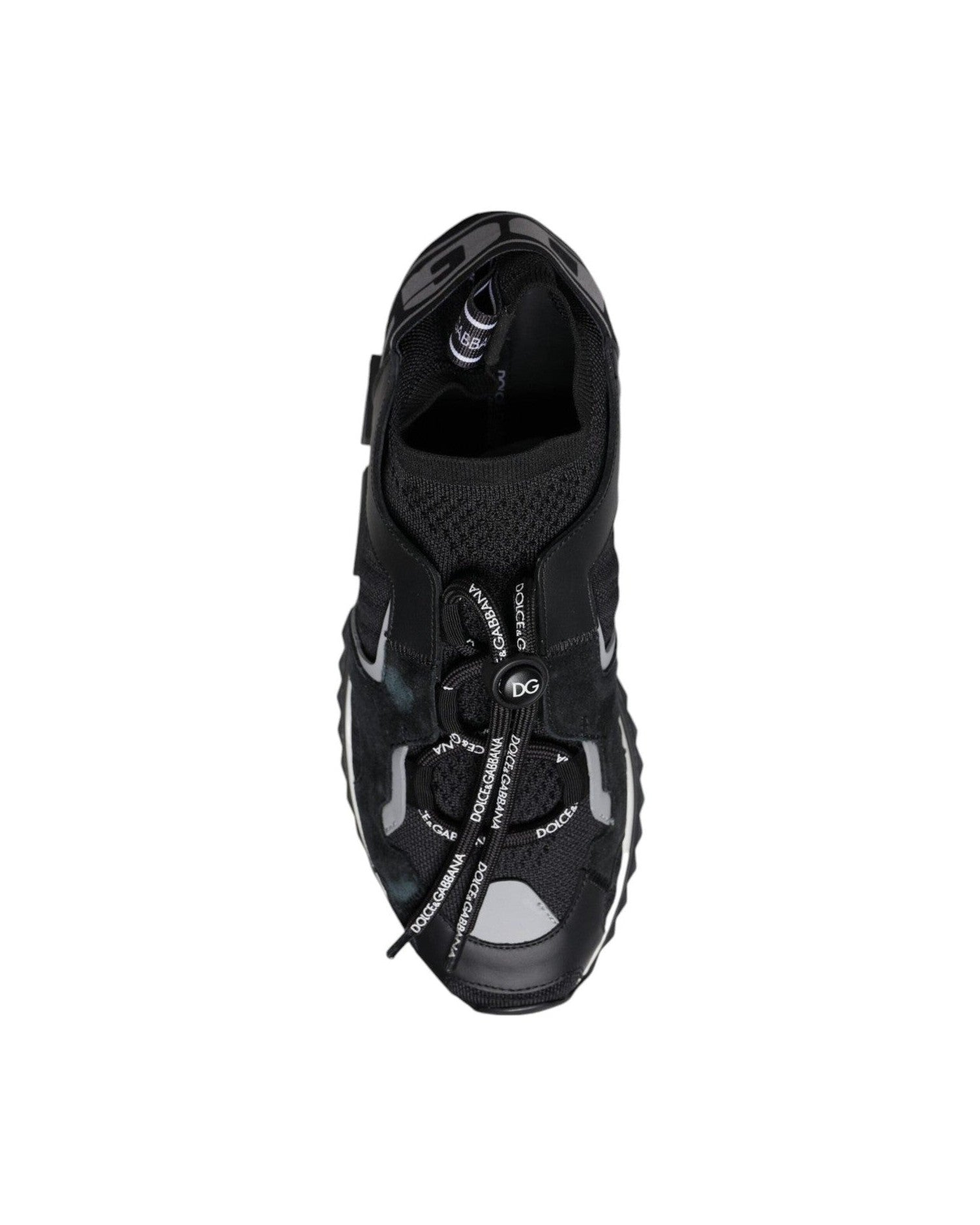 Dolce & Gabbana Black Mesh Sorrento Trekking Sneakers Shoes Sneakers