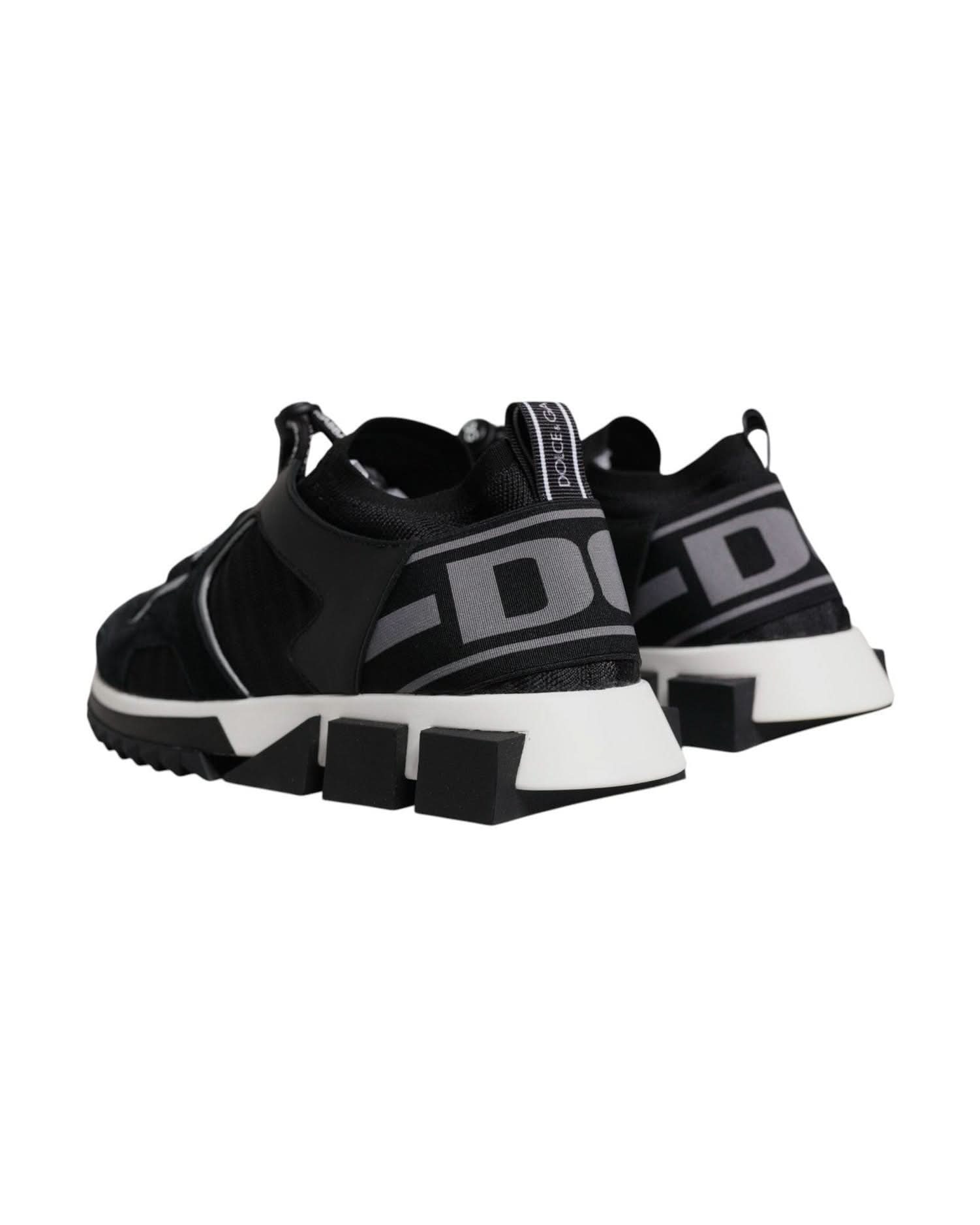 Dolce & Gabbana Black Mesh Sorrento Trekking Sneakers Shoes Sneakers
